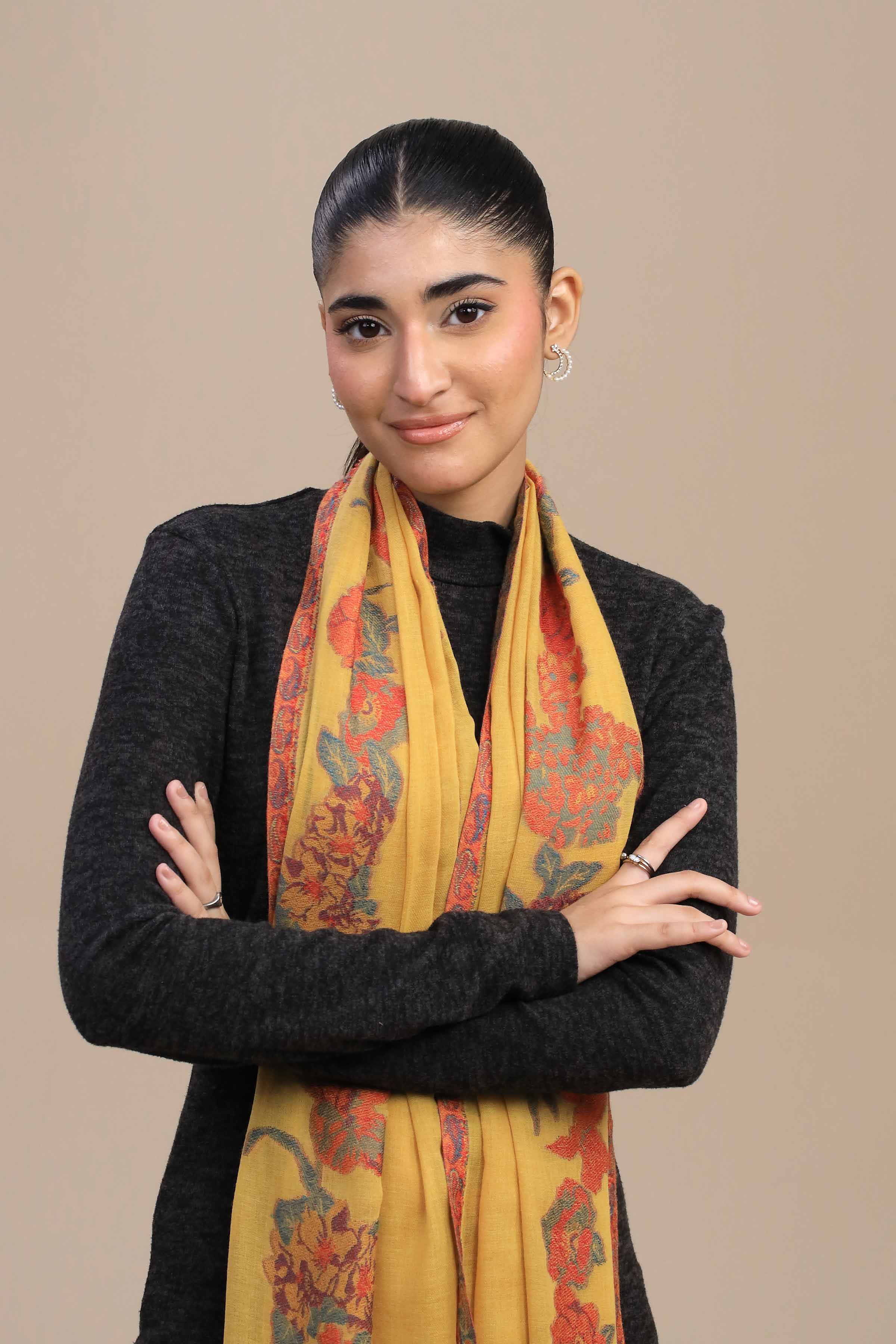Nishat Linen UAE - Yellow Women Shawl - 443982102