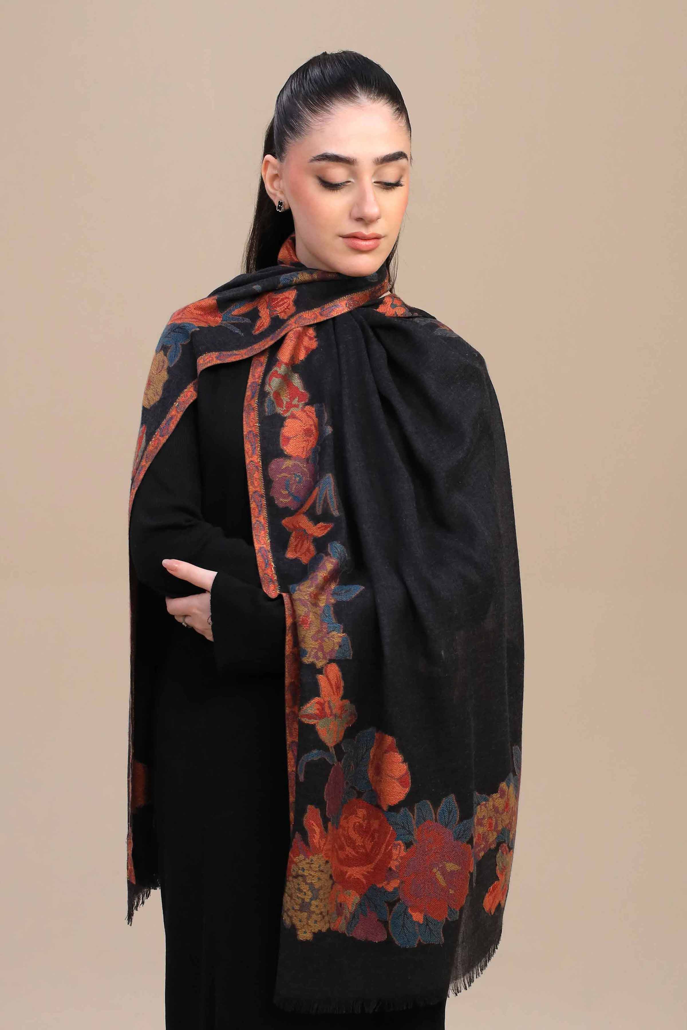 Nishat Linen UAE - Black Women Shawl - 443982103