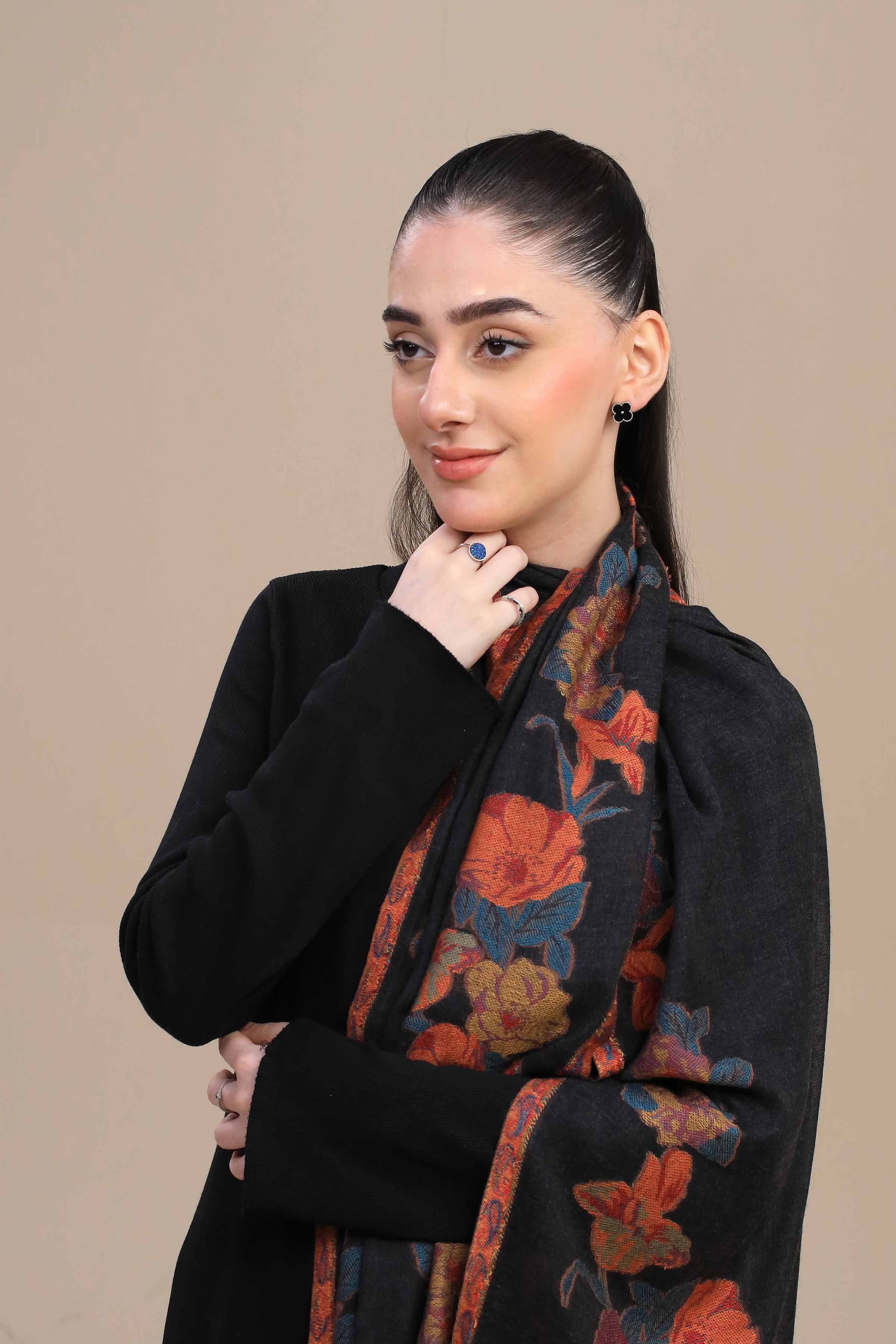 Nishat Linen UAE - Black Women Shawl - 443982103