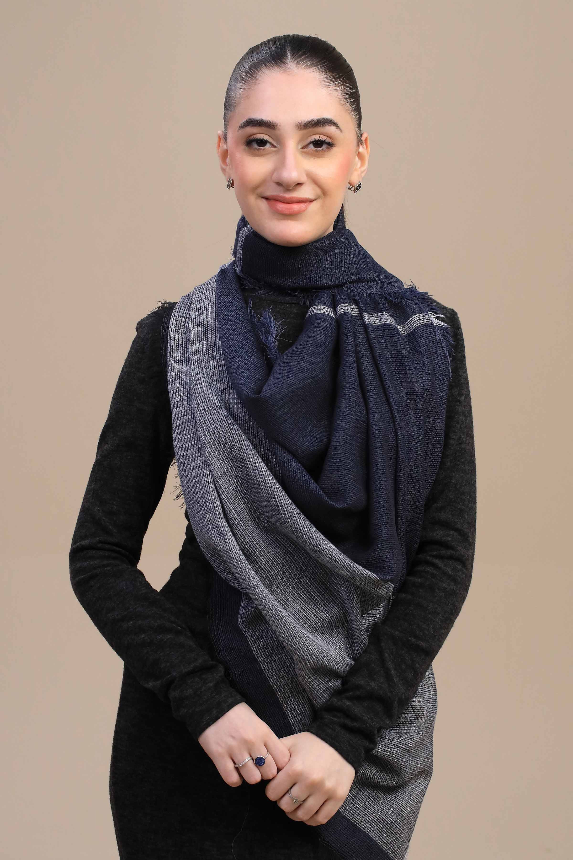 Nishat Linen UAE - Grey Women Shawl-447172111