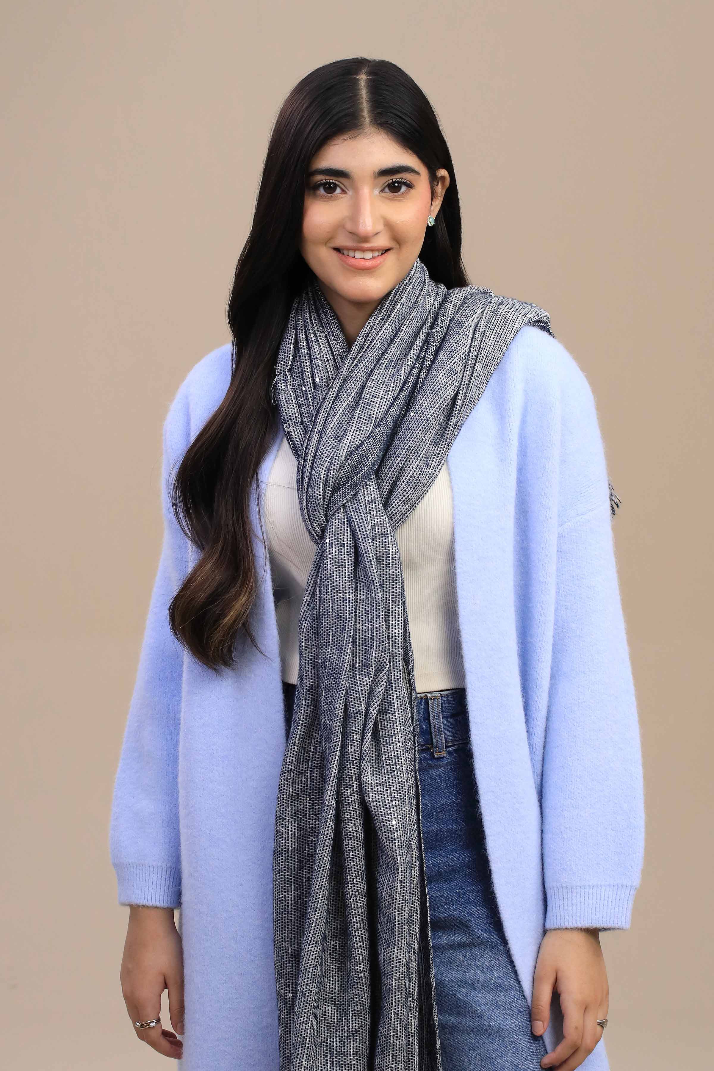 Nishat Linen UAE - Grey Women Shawl-447182111