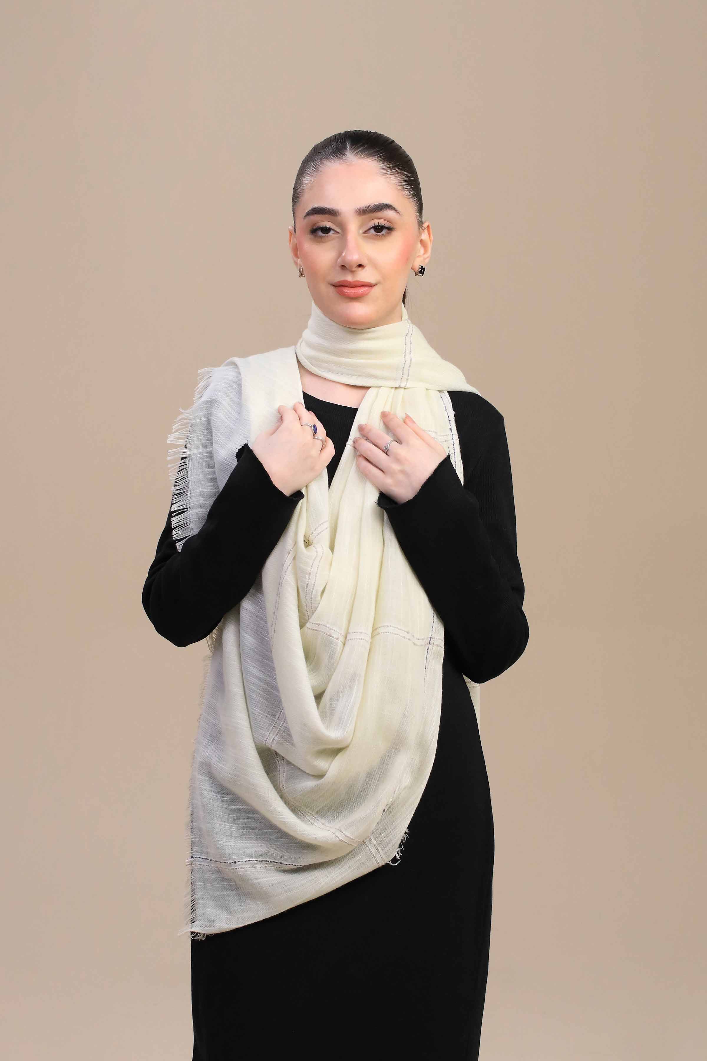 Nishat Linen UAE - Off White Women Shawl-447192107