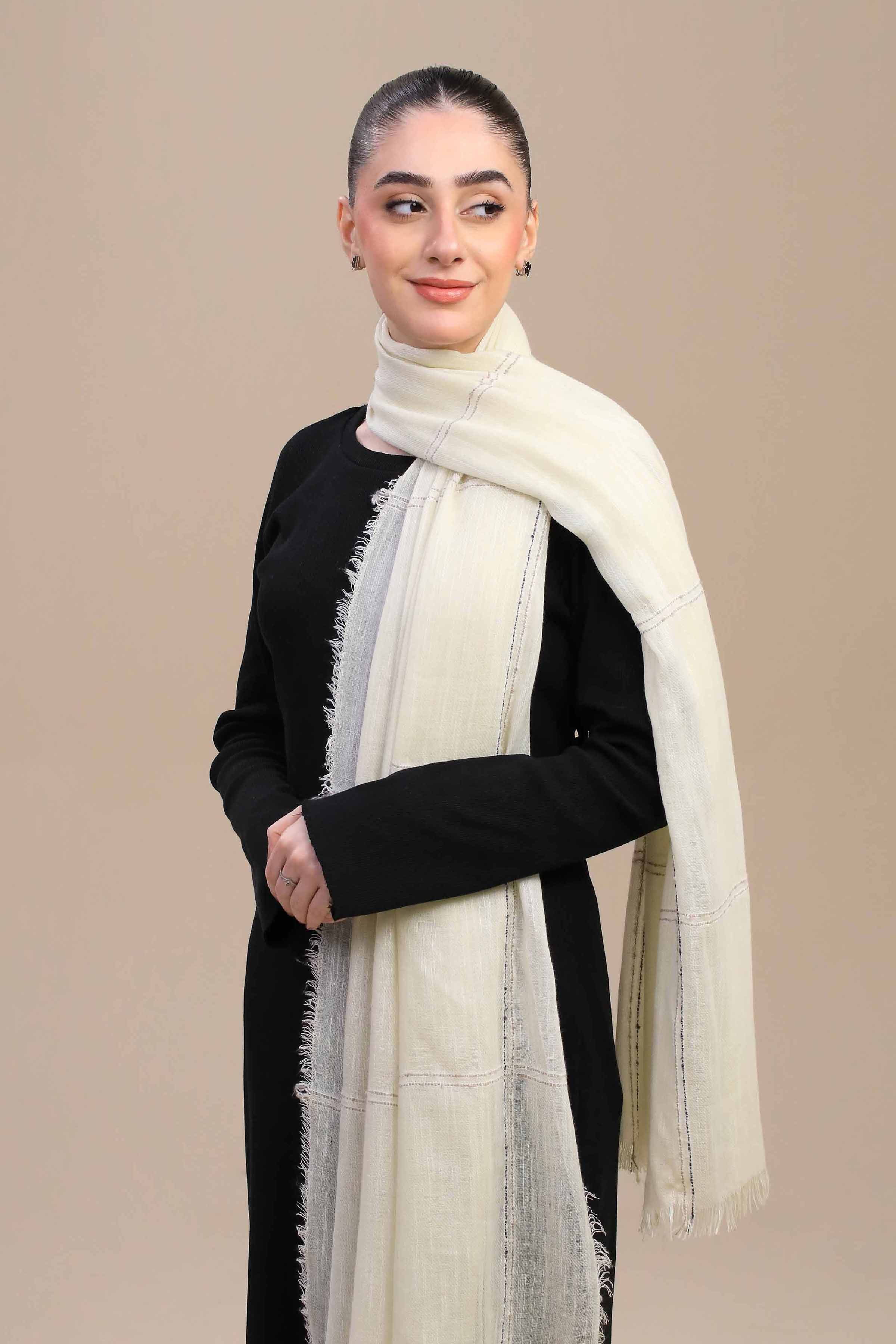 Nishat Linen UAE - Off White Women Shawl-447192107