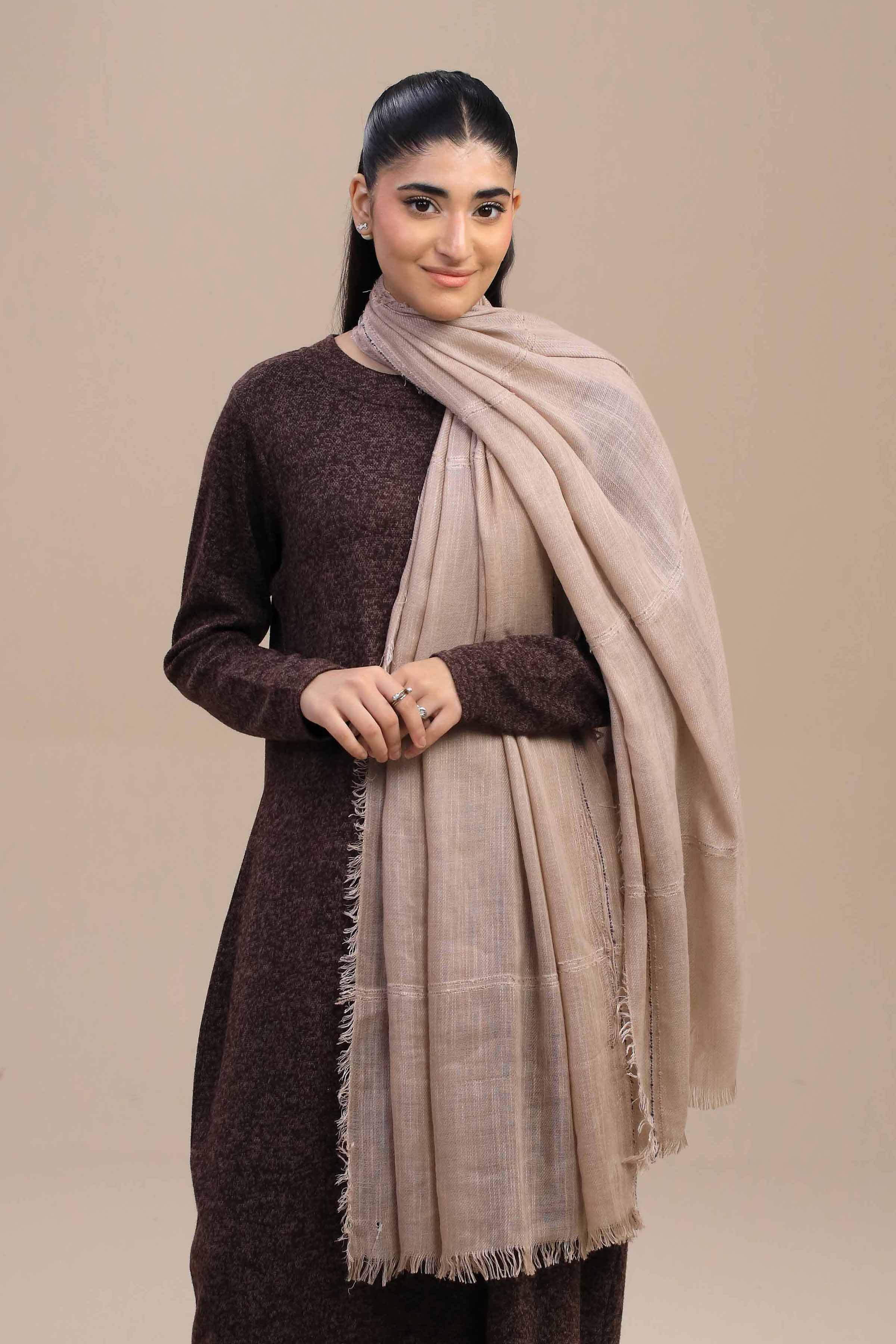 Nishat Linen UAE - Beige Women Shawl-447192118