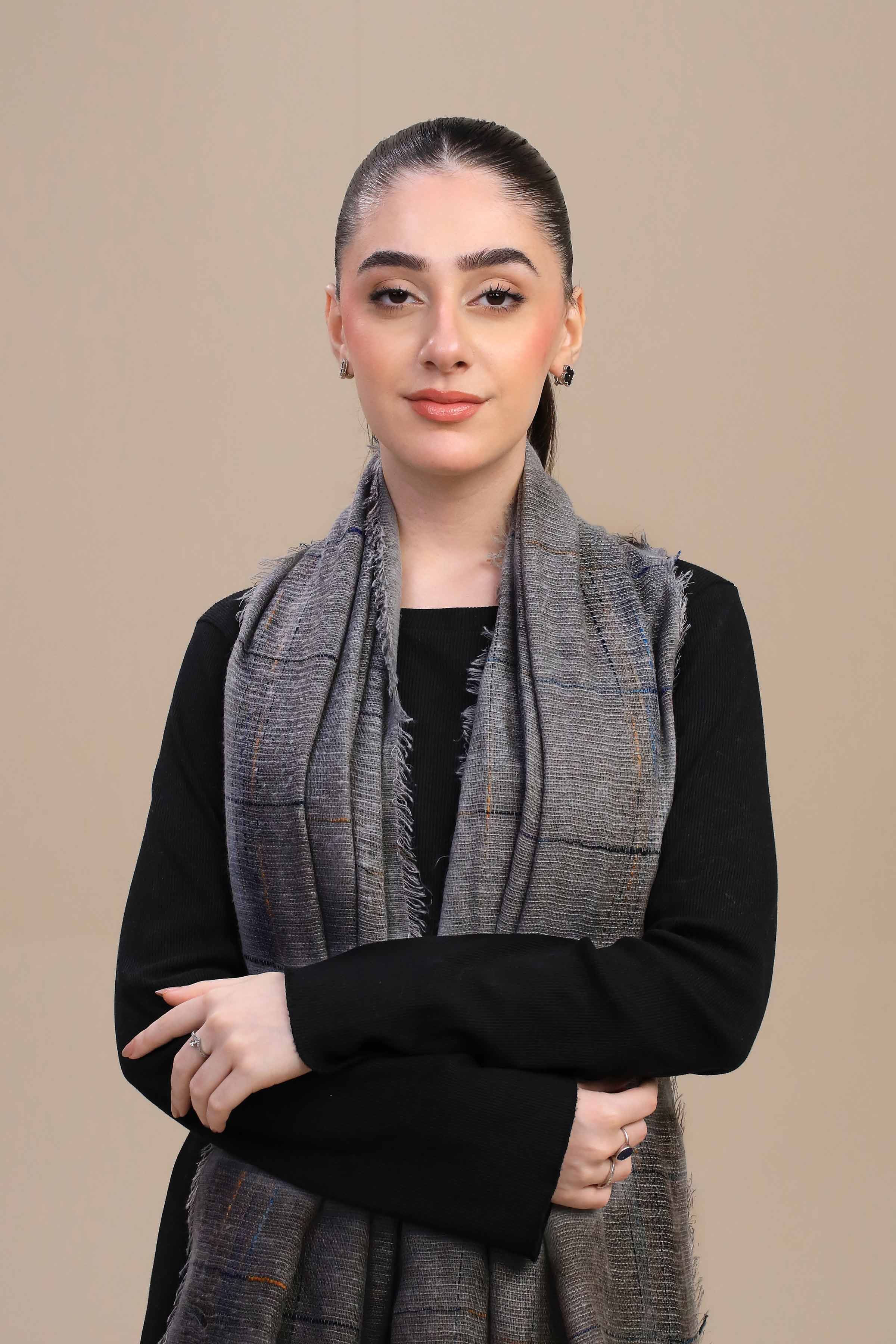 Nishat Linen UAE - Black Women Shawl-447202103