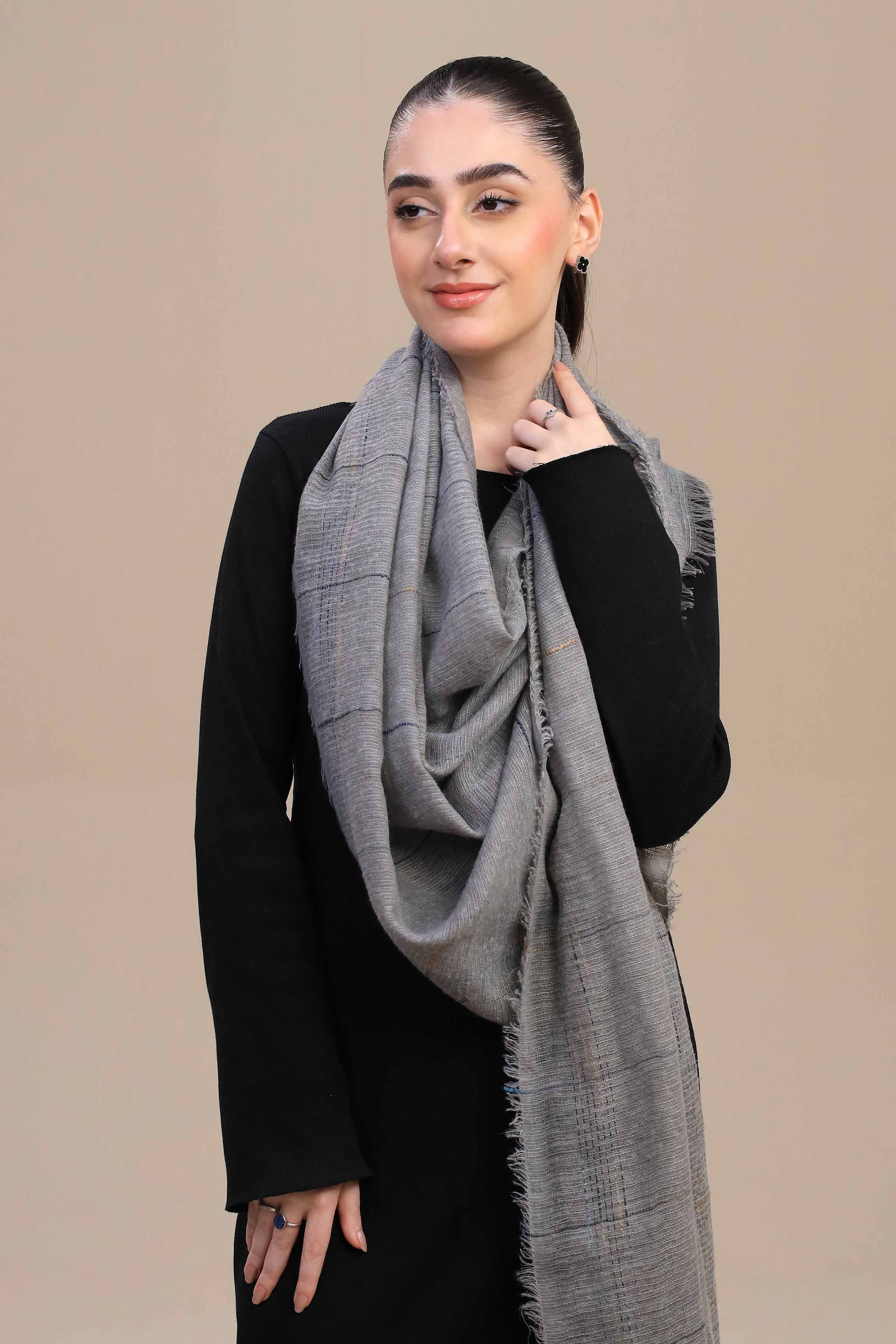 Nishat Linen UAE - Grey Women Shawl-447202111