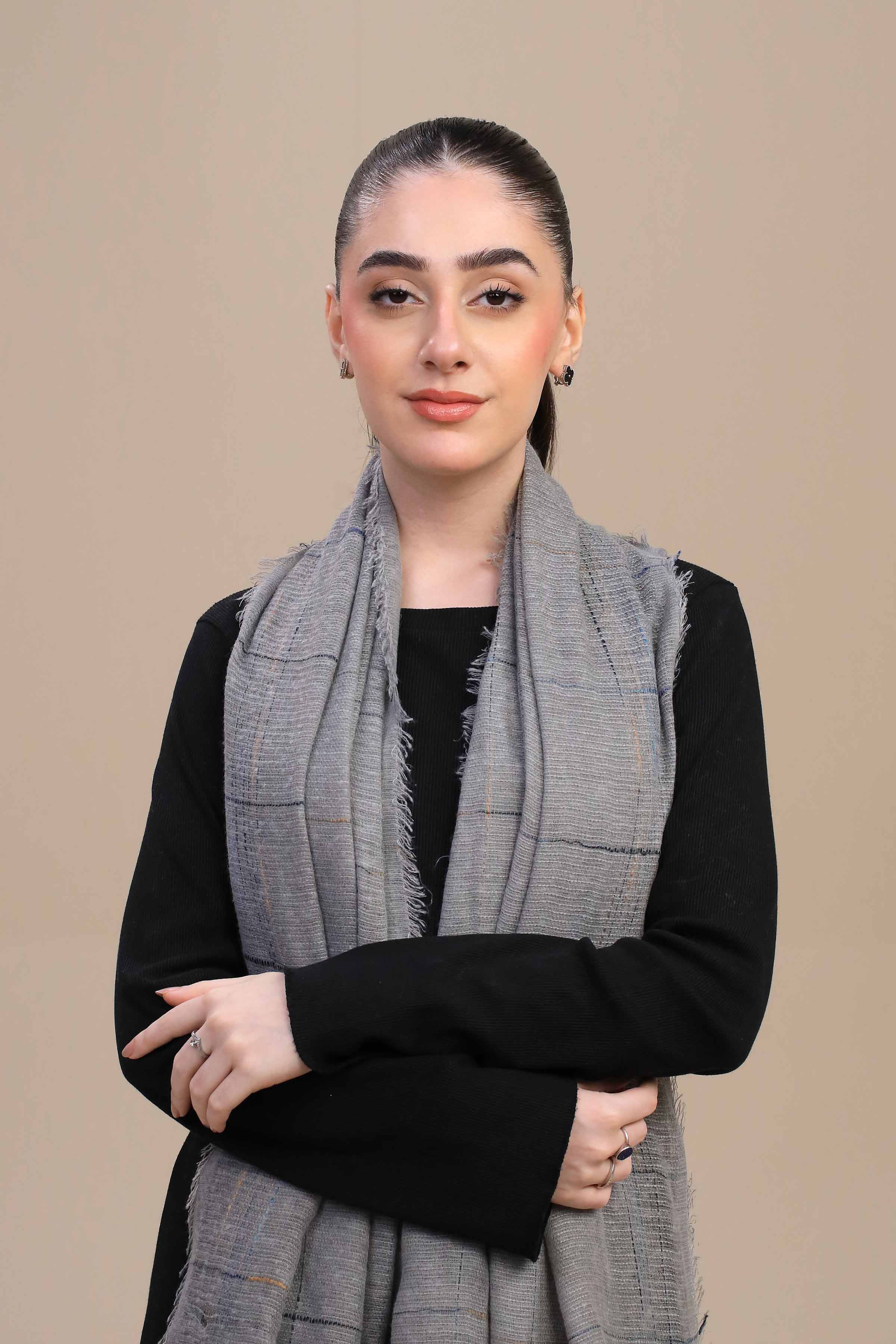 Nishat Linen UAE - Grey Women Shawl-447202111