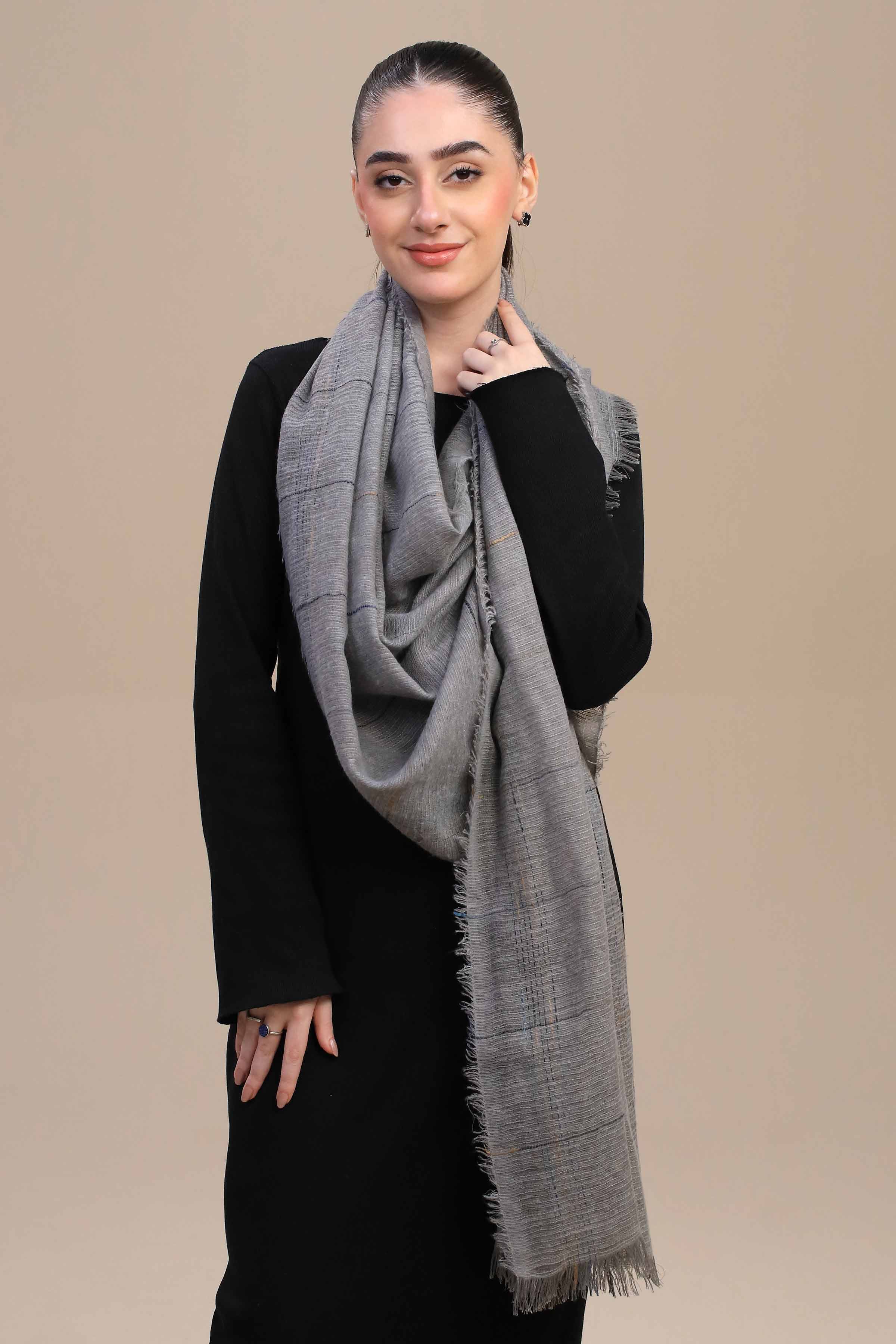 Nishat Linen UAE - Grey Women Shawl-447202111