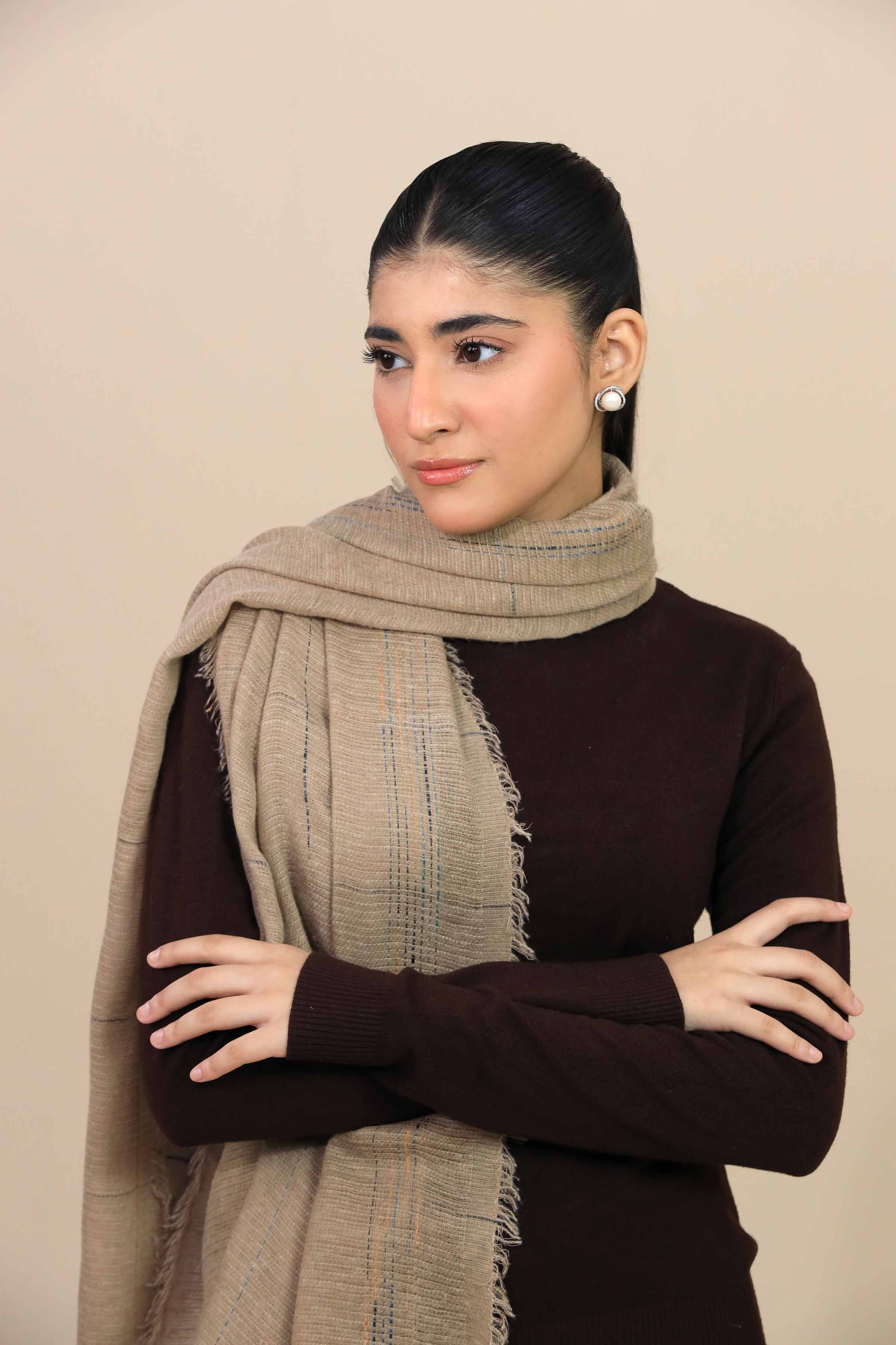 Nishat Linen UAE - Beige Women Shawl-447202118