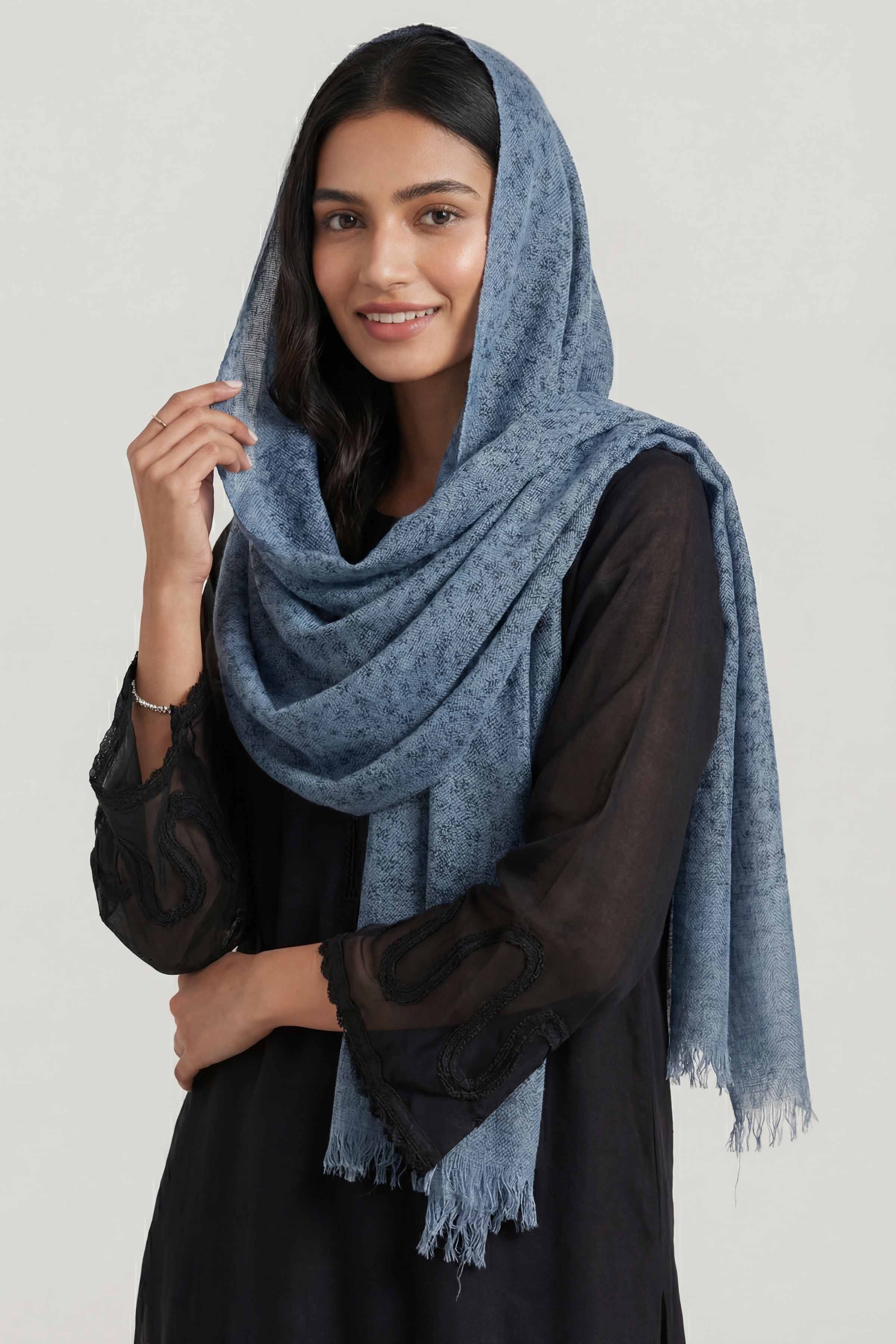 Blue Women Scarf - 447352108