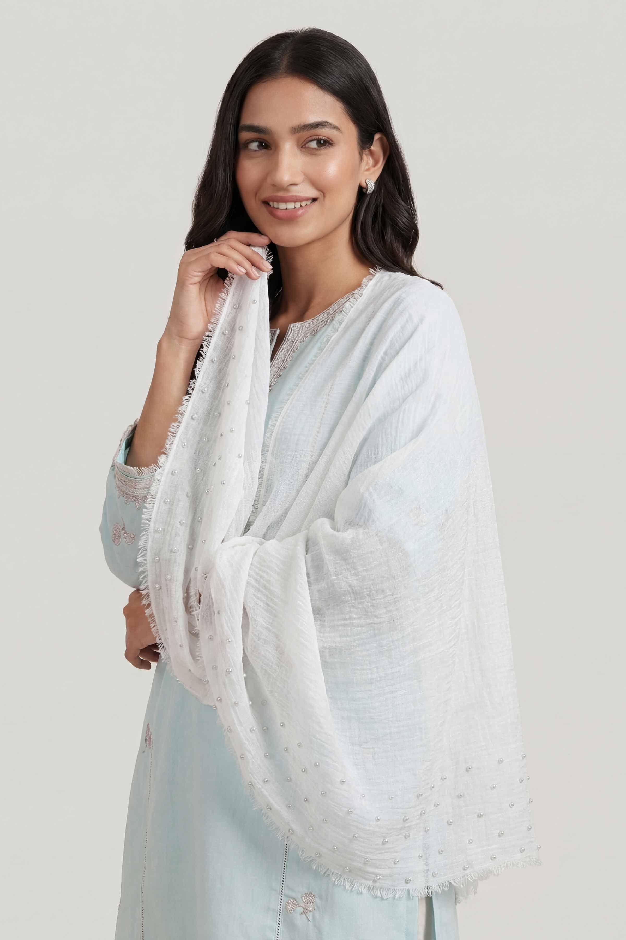 White Women Scarf - 447362112