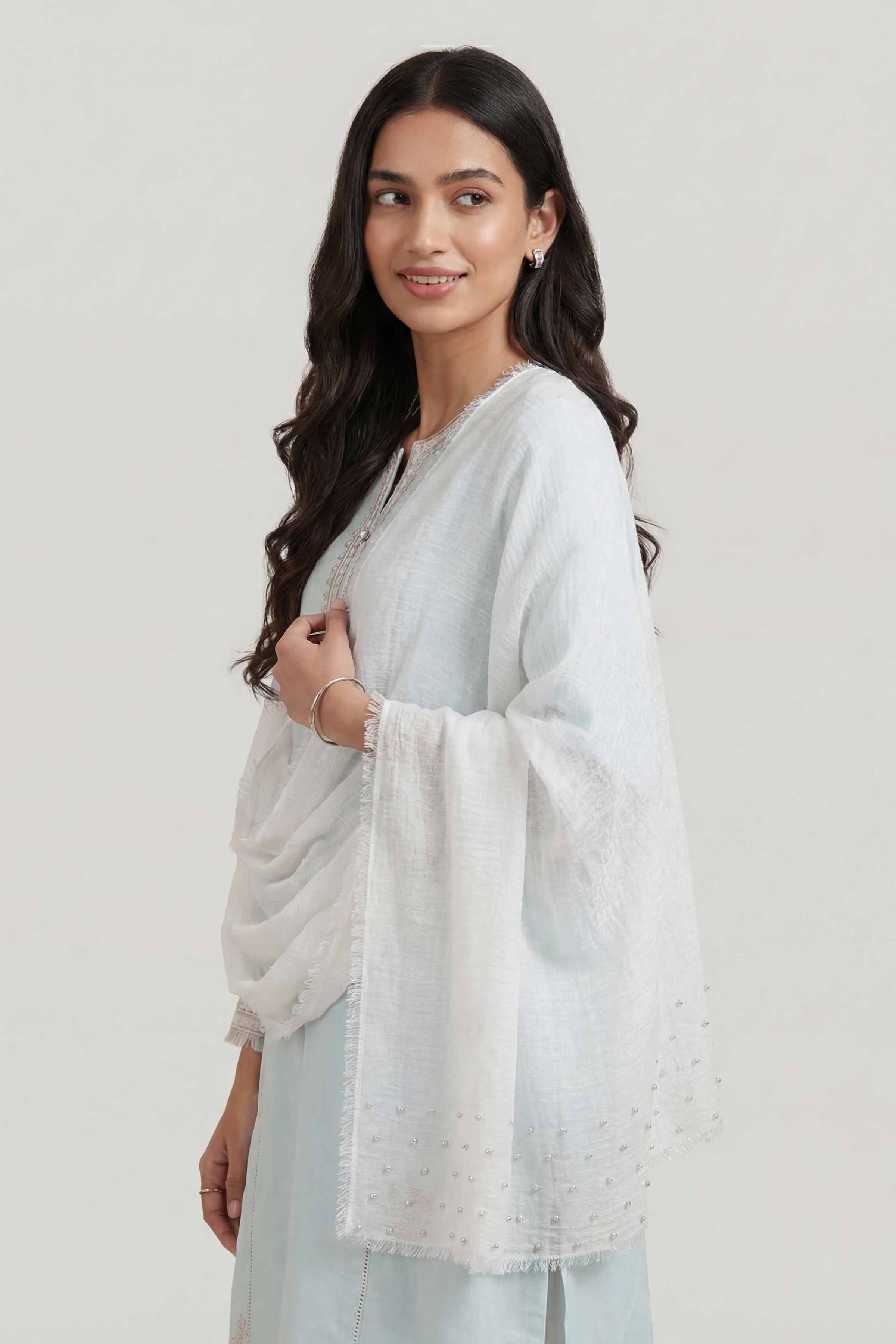 White Women Scarf - 447362112