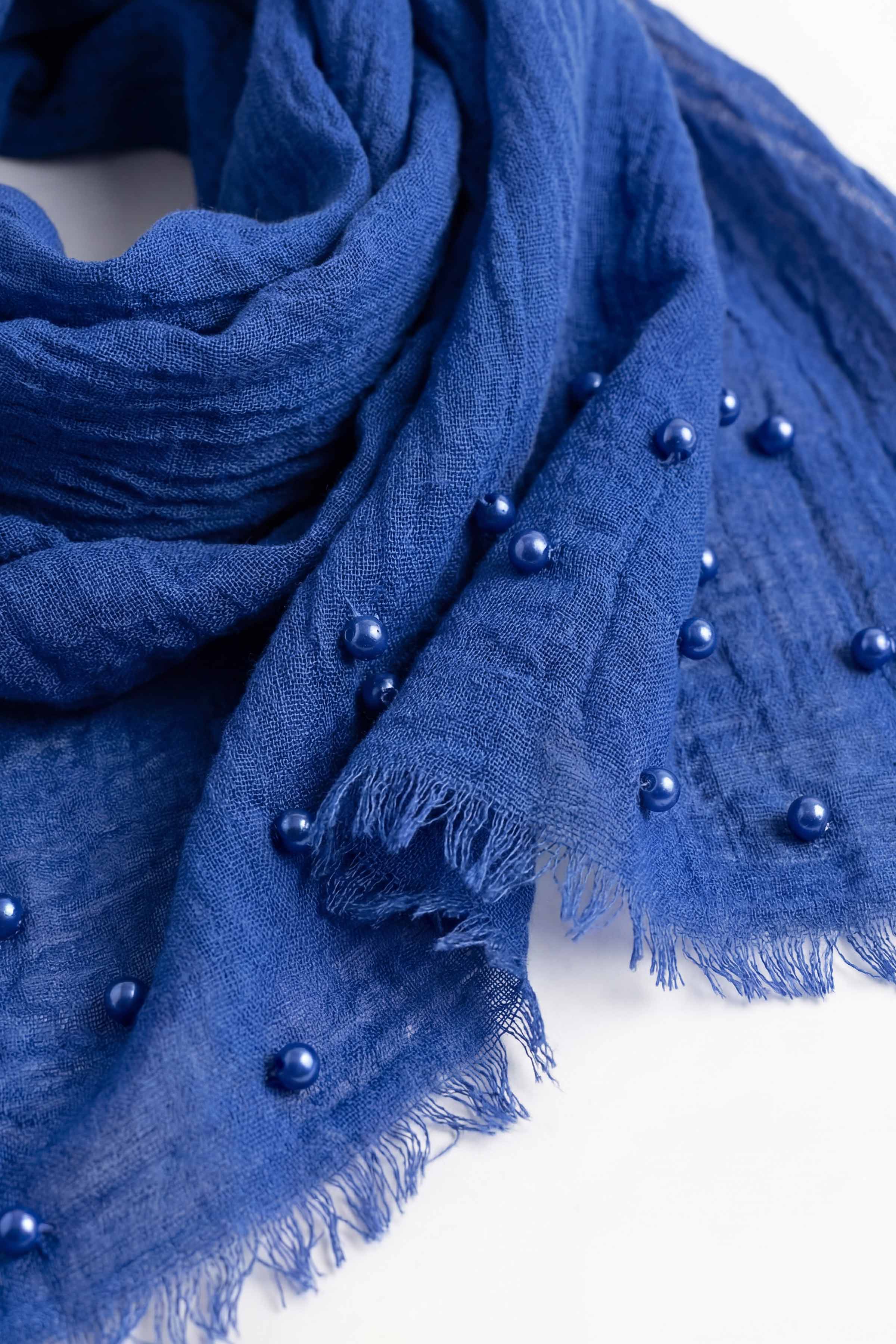Blue Women Scarf - 447372108