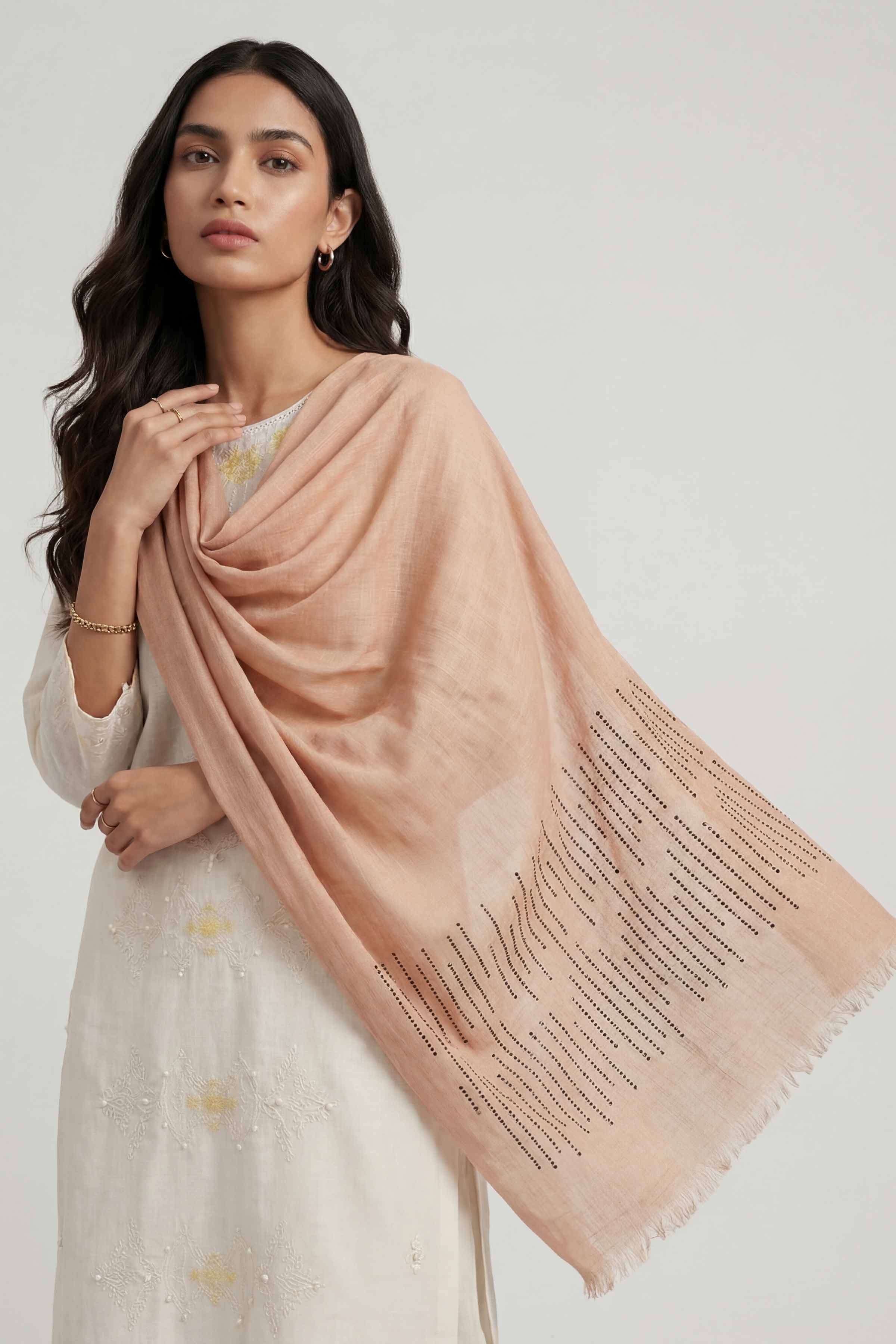 Beige Women Scarf - 447382118