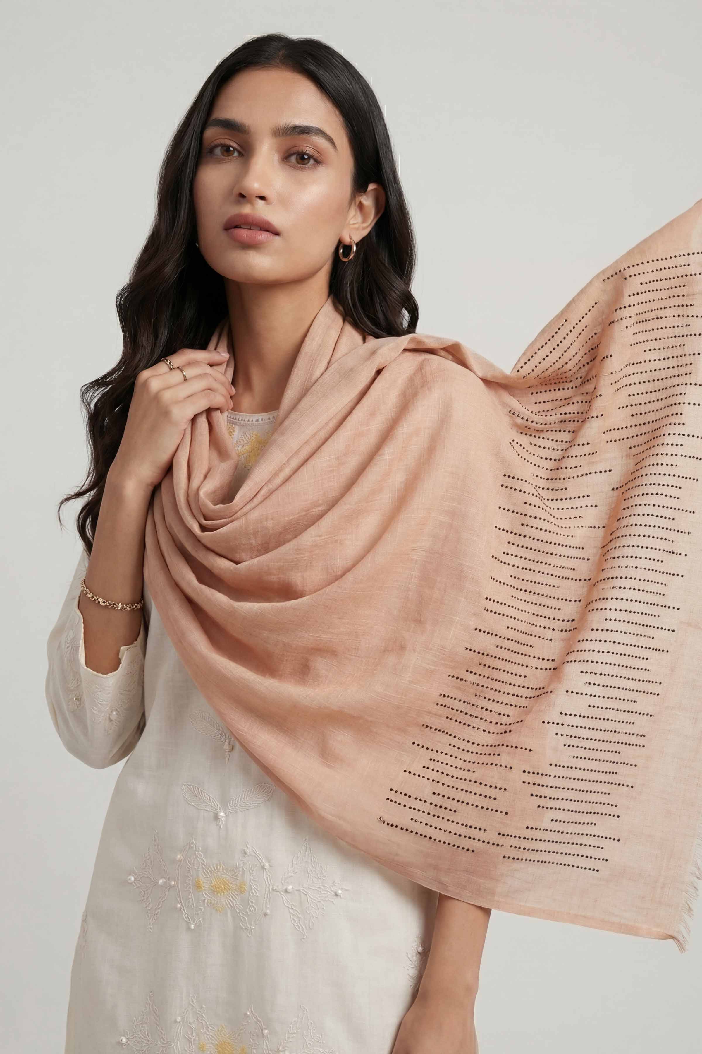 Beige Women Scarf - 447382118