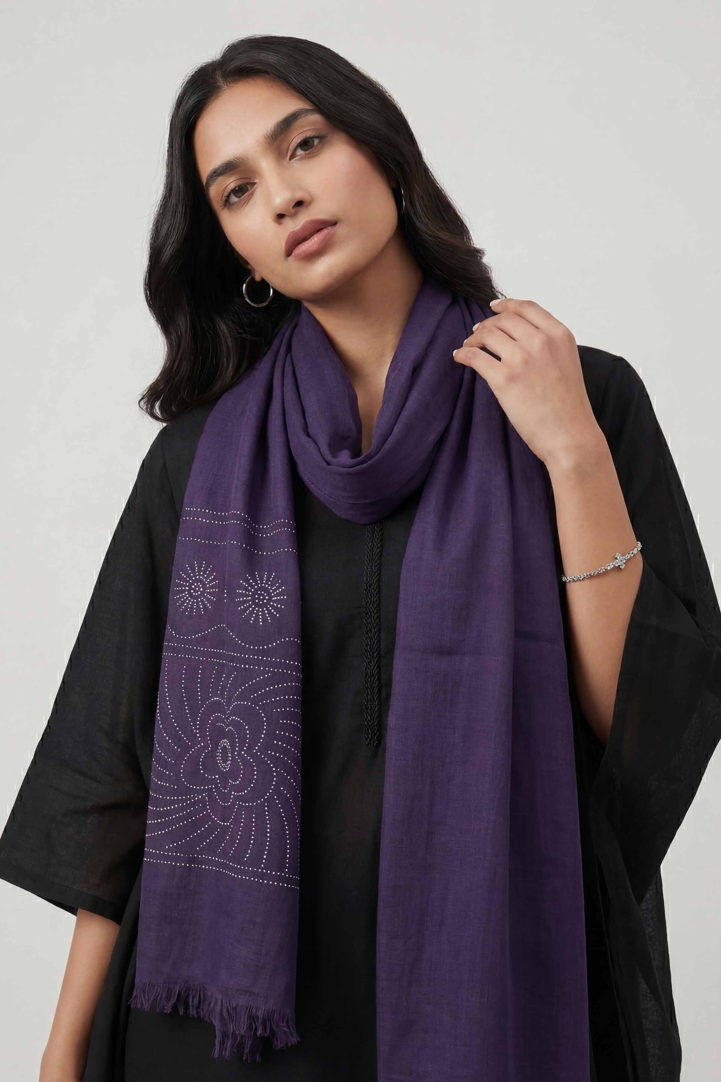 Blue Women Scarf - 447392108