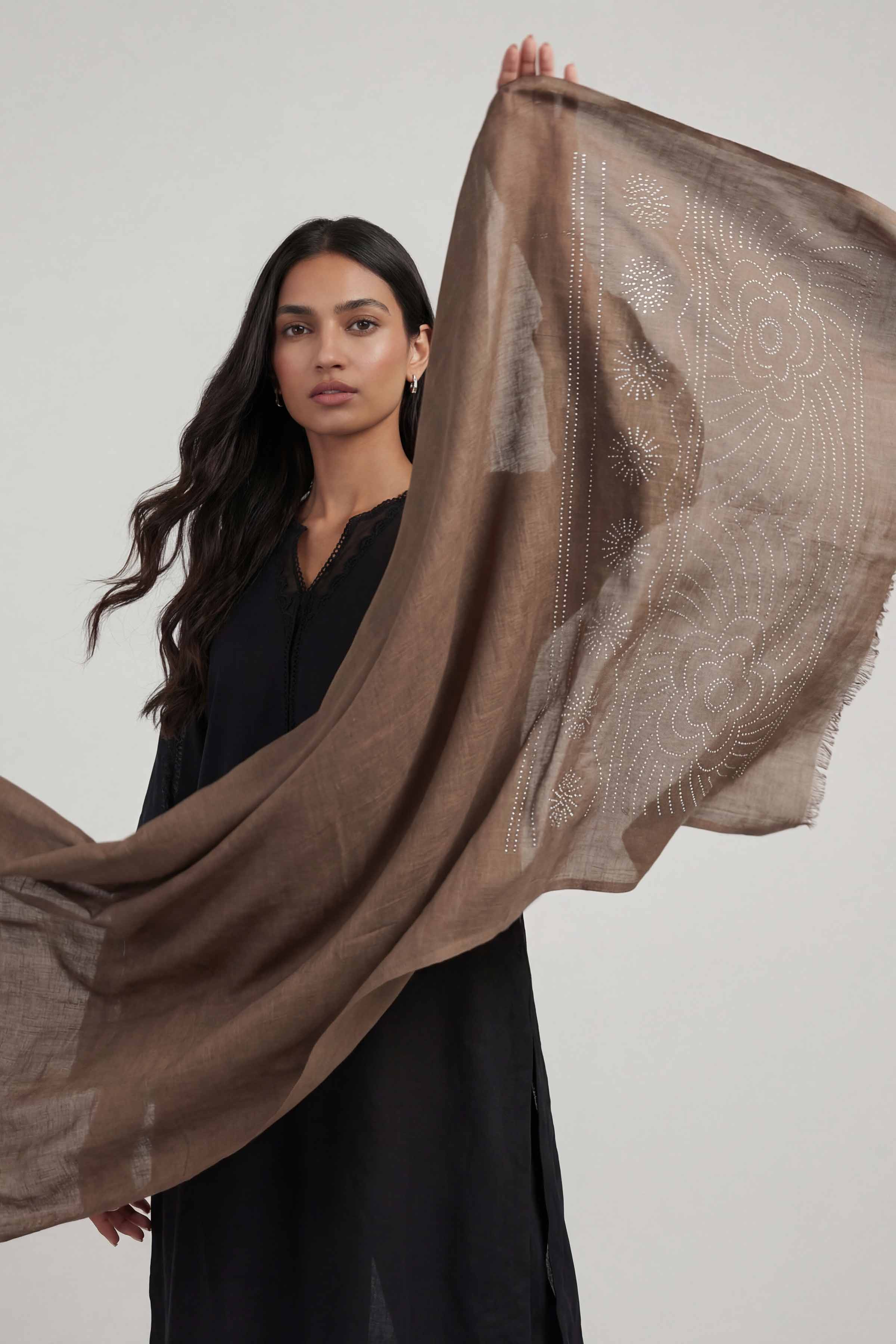 Coffee Women Scarf - 447392117