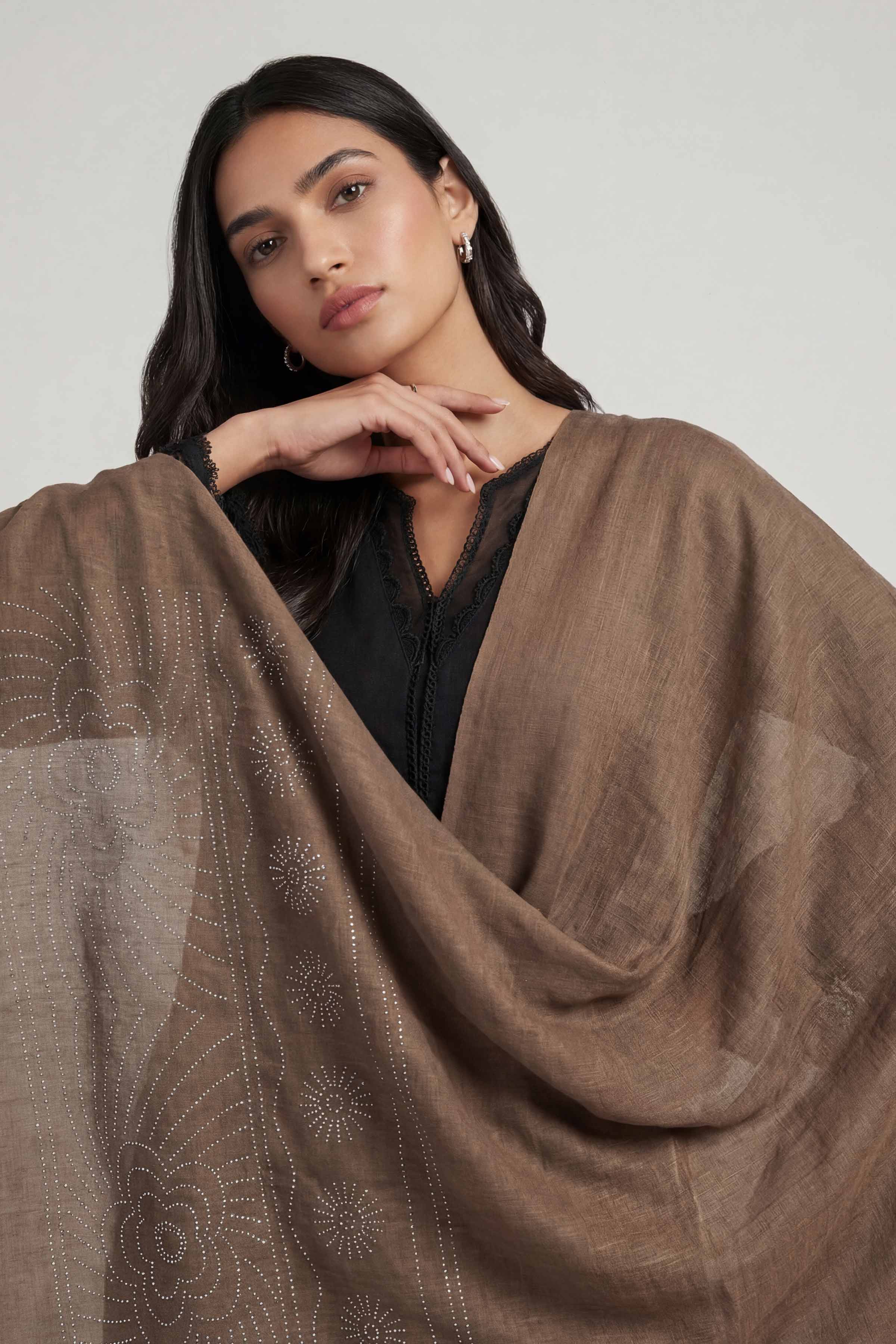 Coffee Women Scarf - 447392117