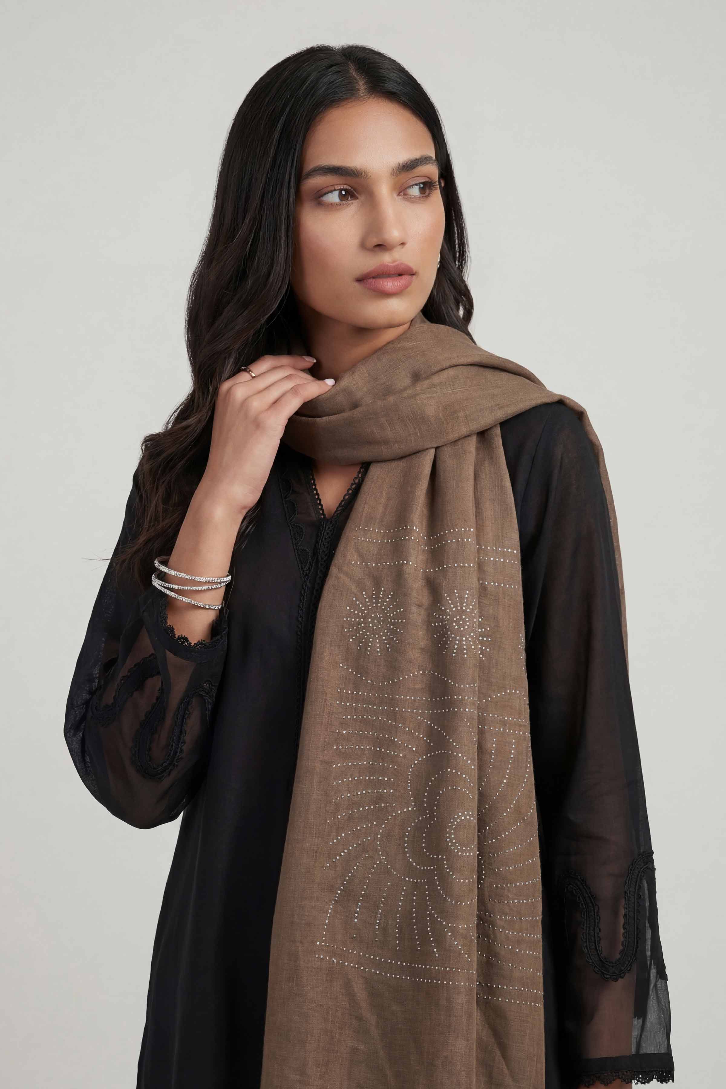 Coffee Women Scarf - 447392117