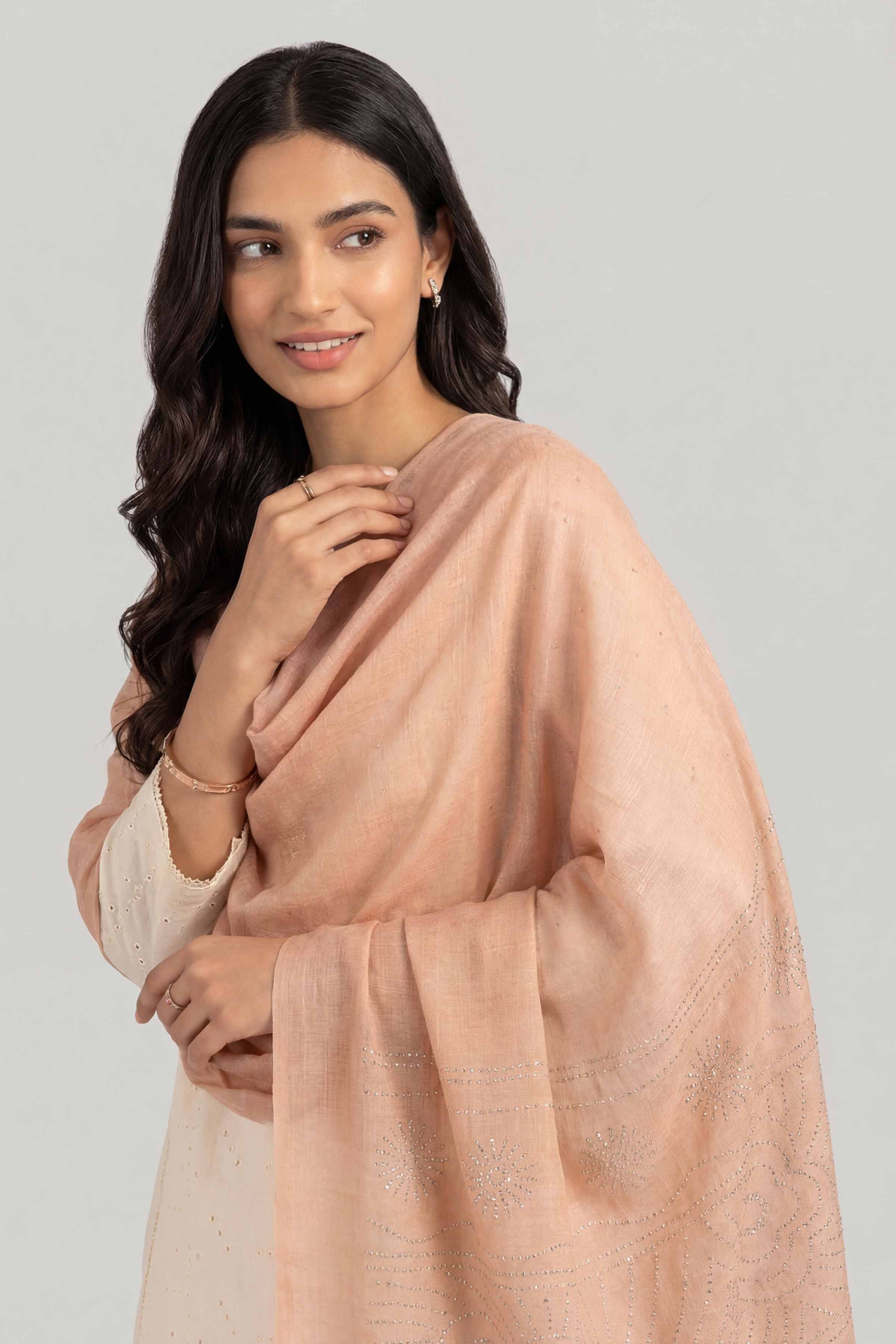 Beige Women Scarf - 447392118