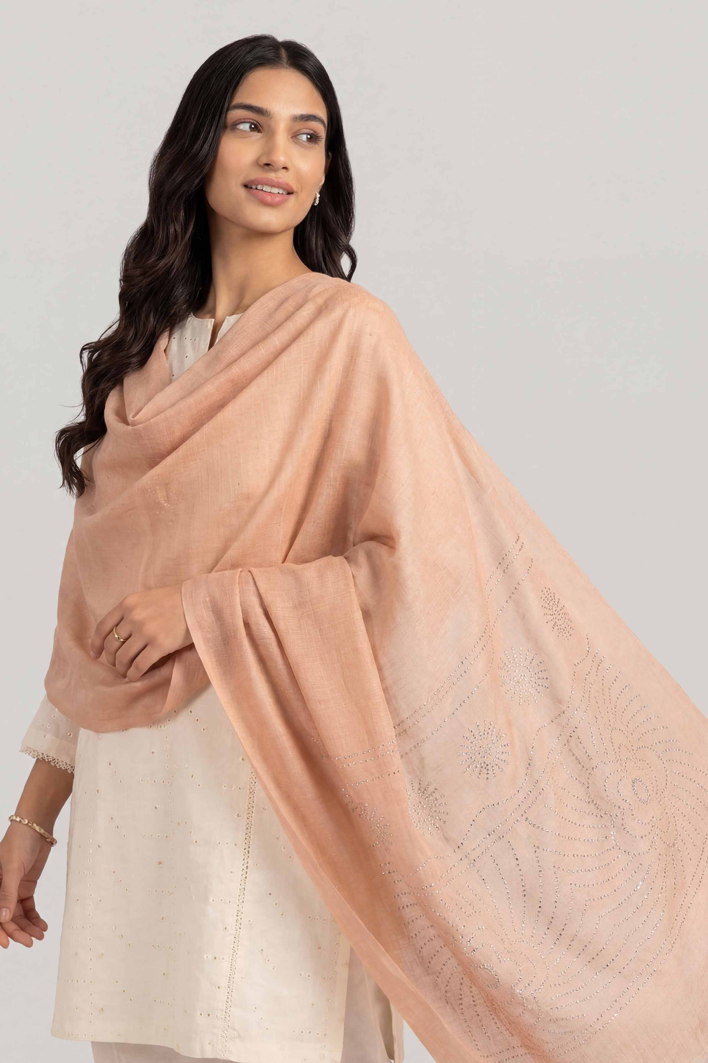 Beige Women Scarf - 447392118