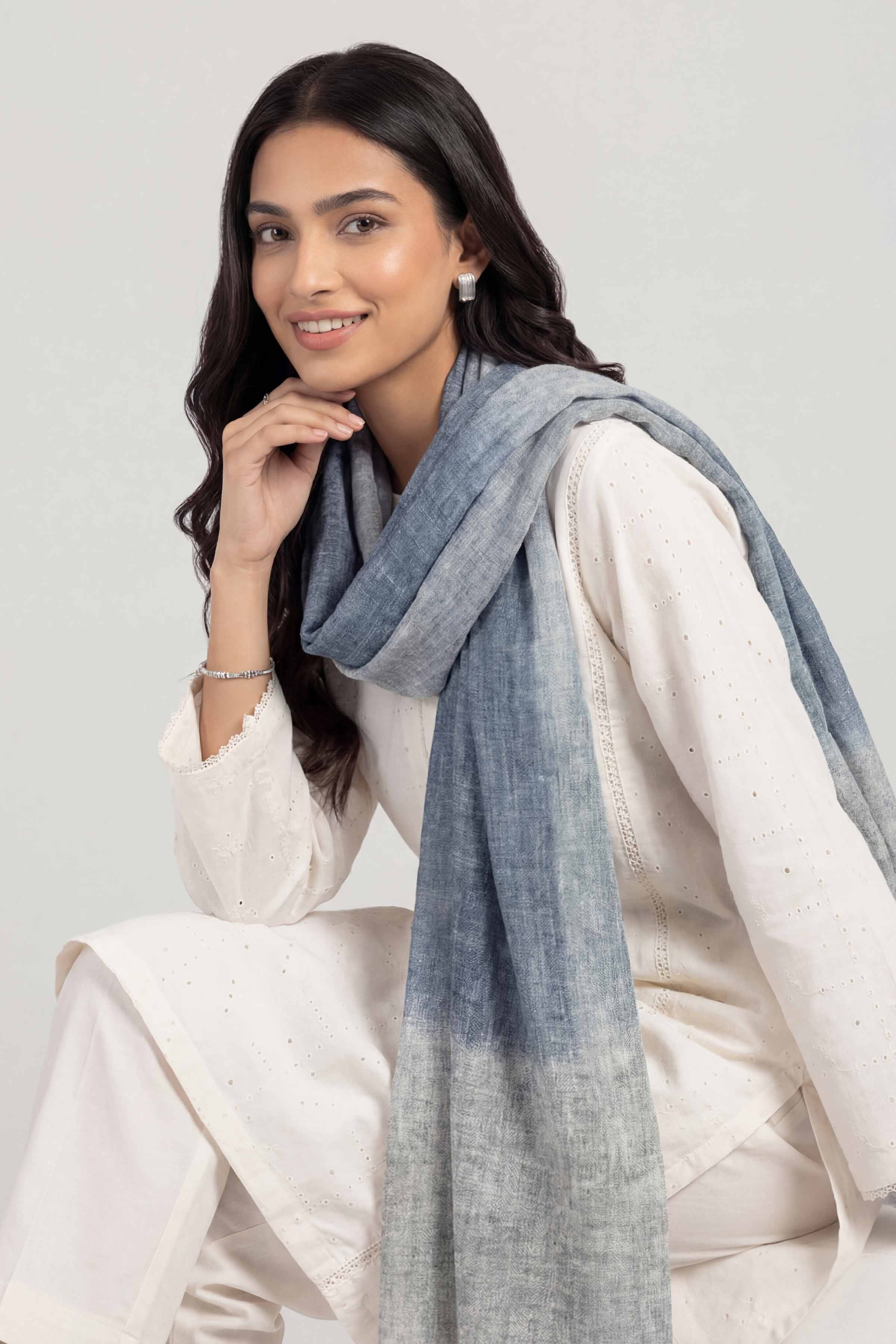 Blue Women Scarf - 447402108