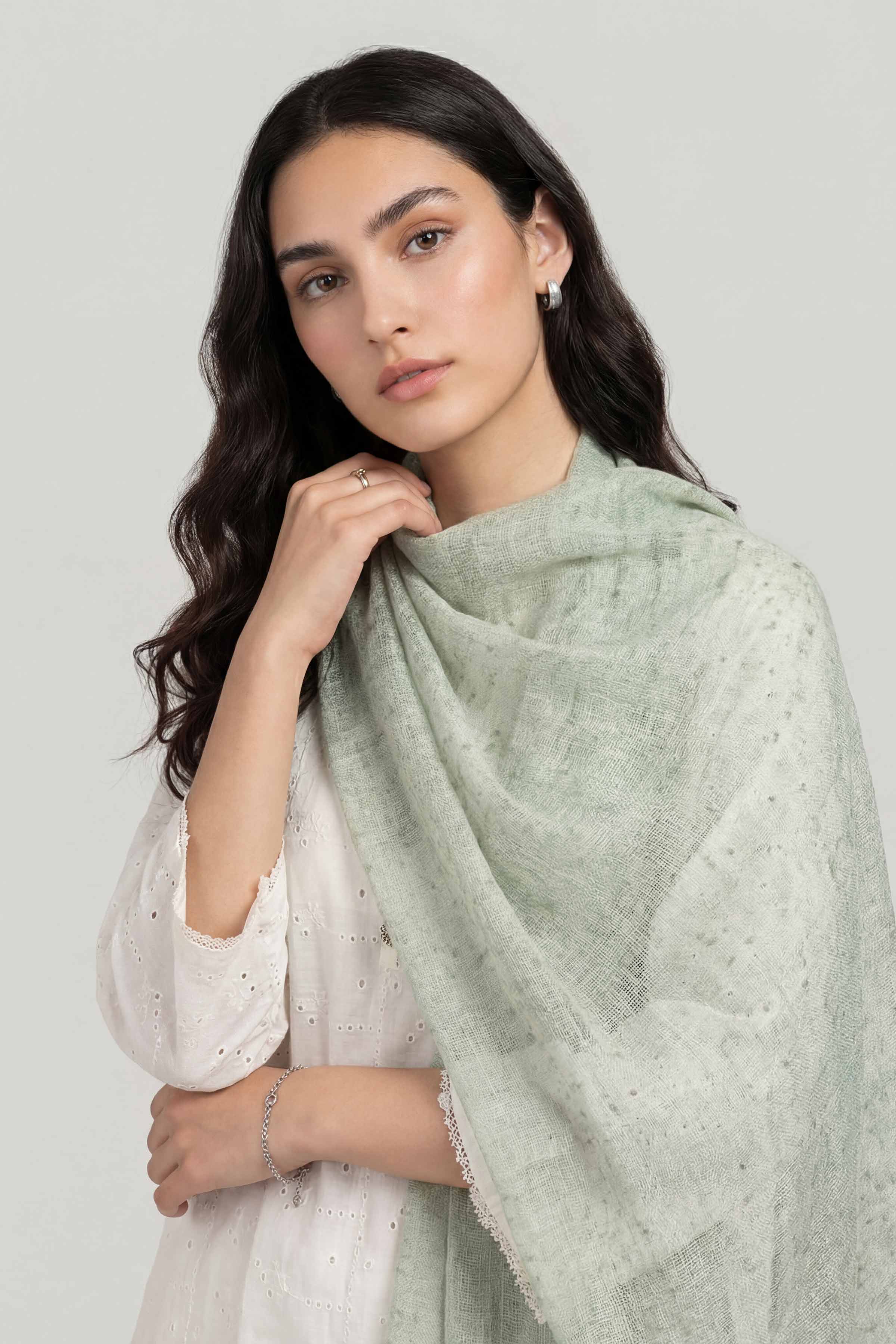 Light Blue Women Scarf - 447412108
