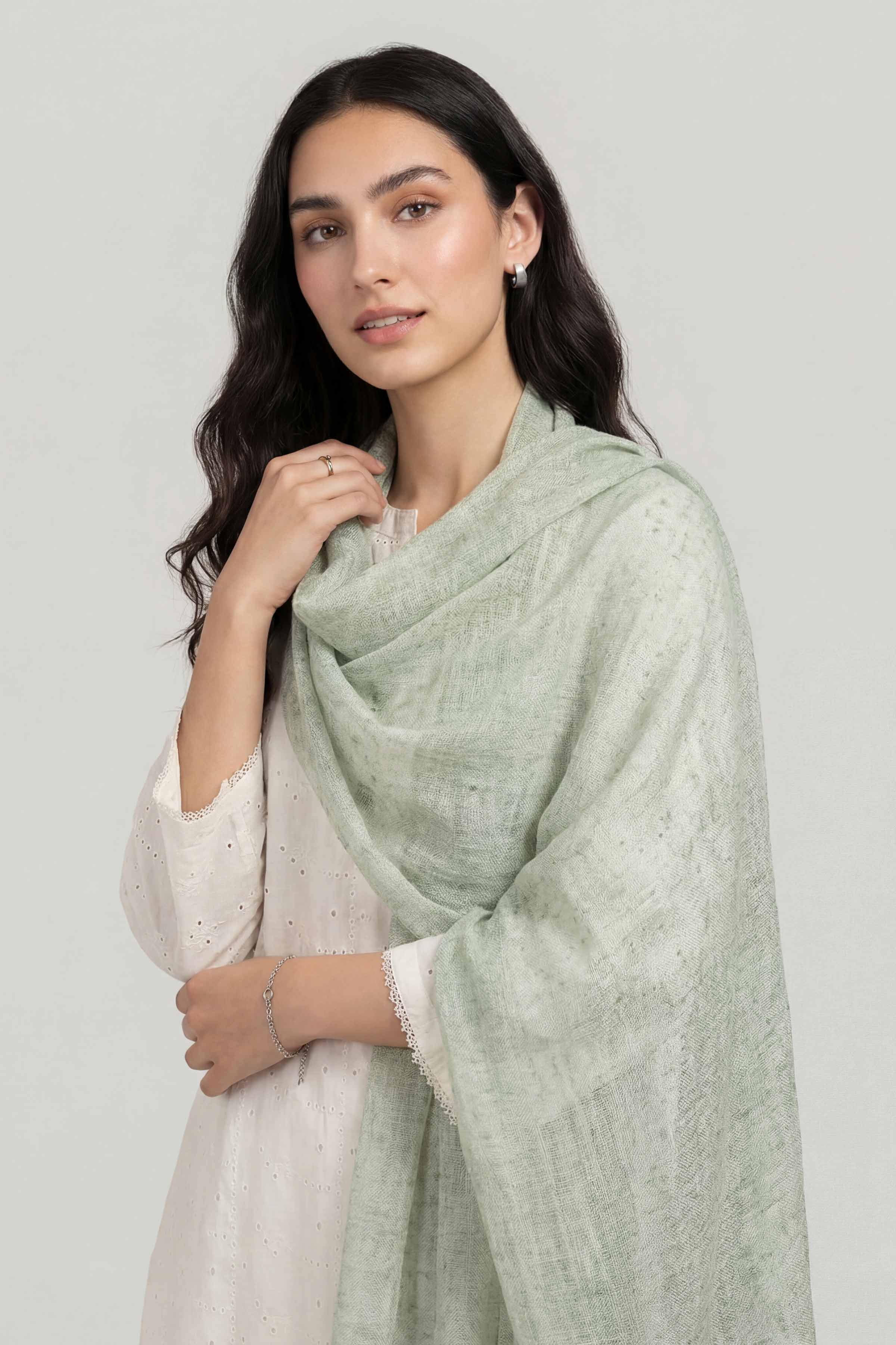 Light Blue Women Scarf - 447412108