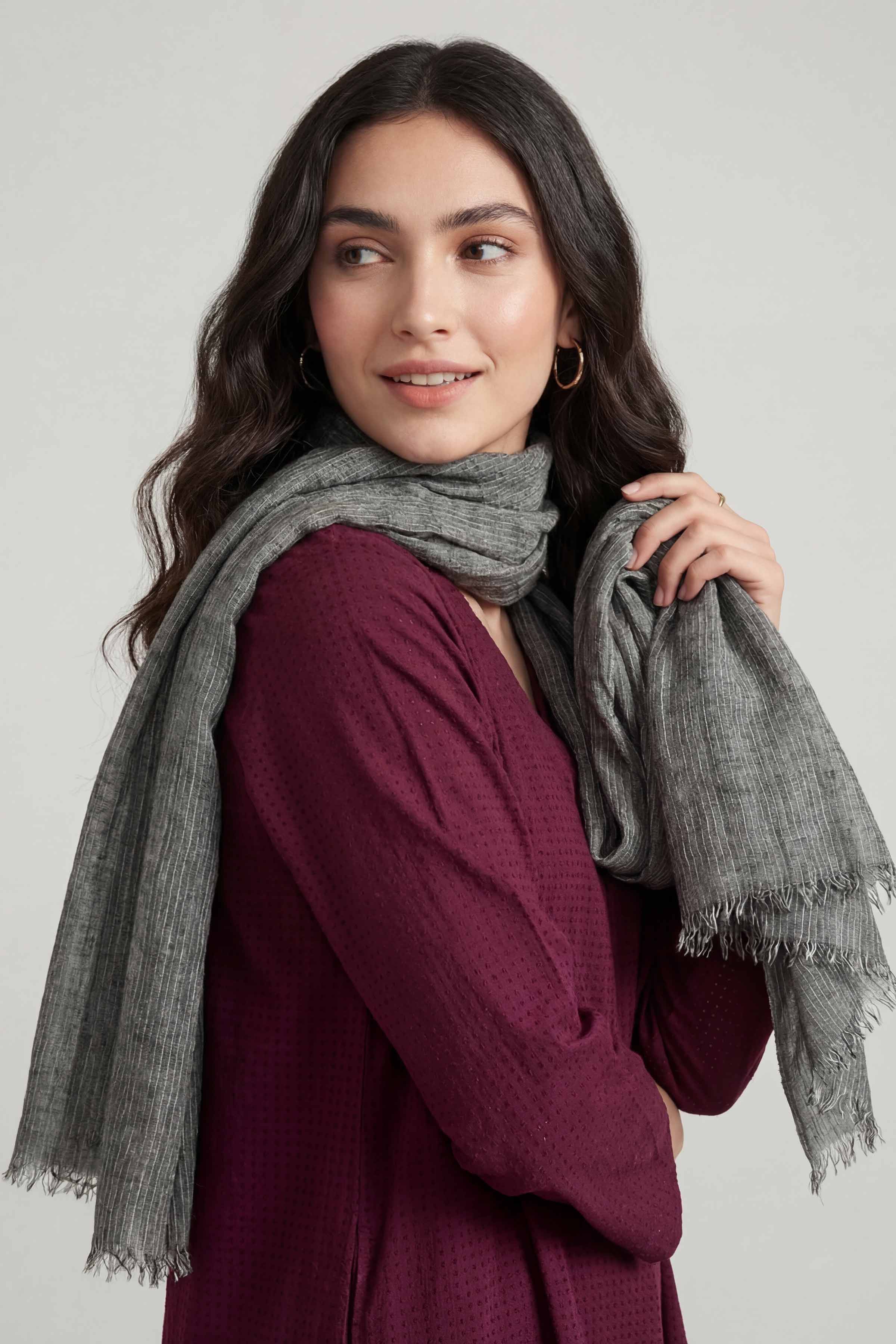 Grey Women Scarf - 447442111