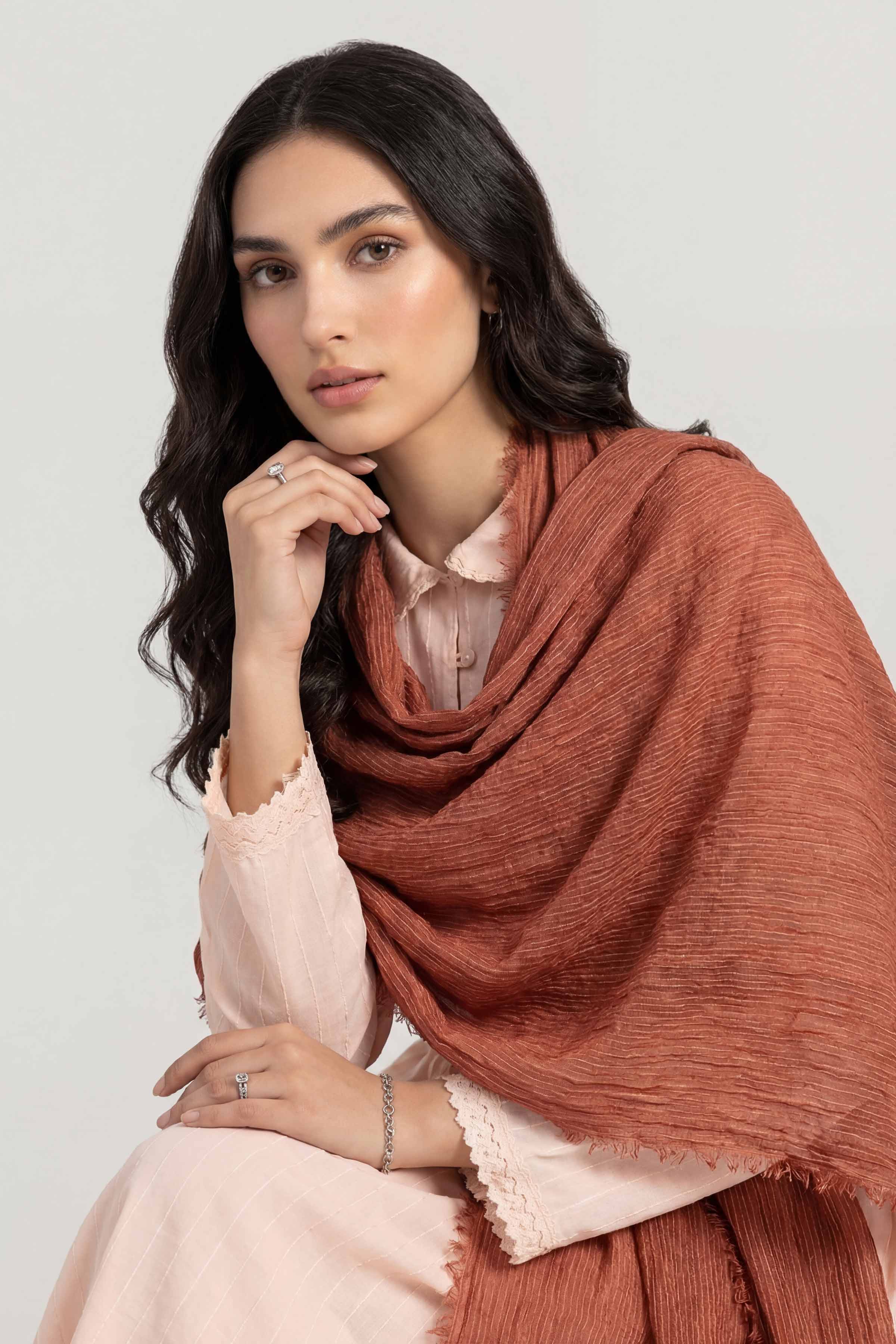 Brown Women Scarf - 447442113