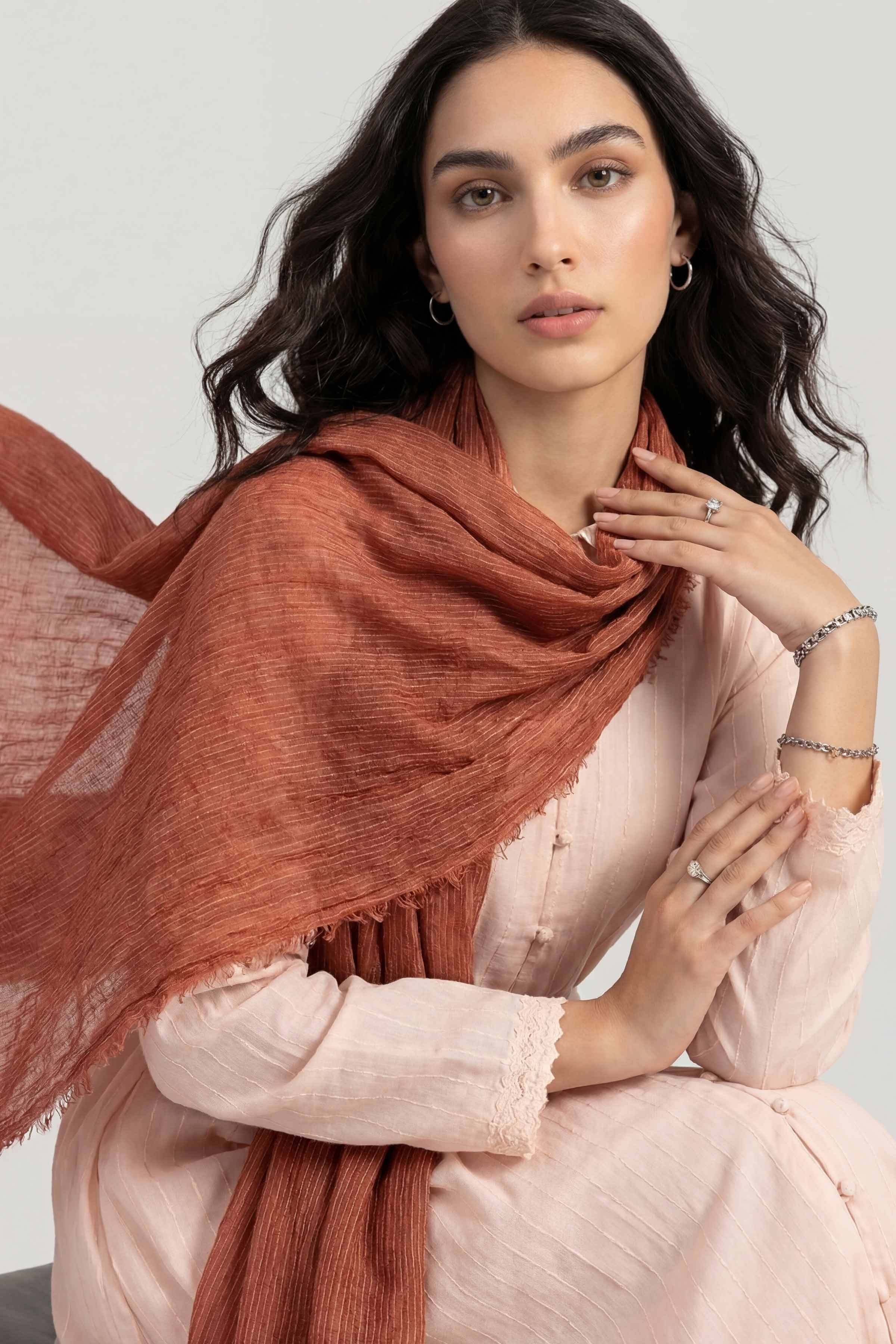 Brown Women Scarf - 447442113