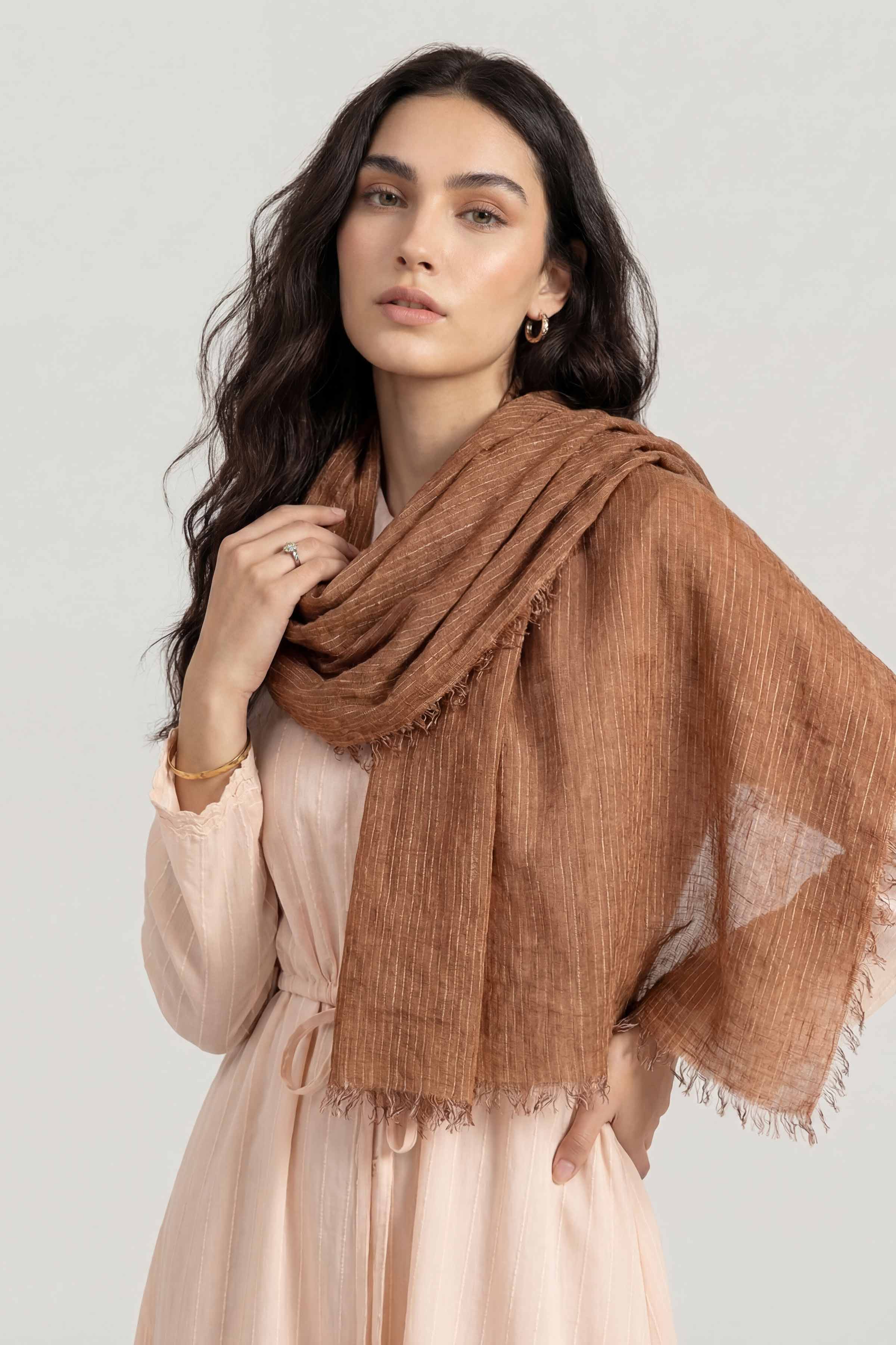 Orange Women Scarf - 447452106