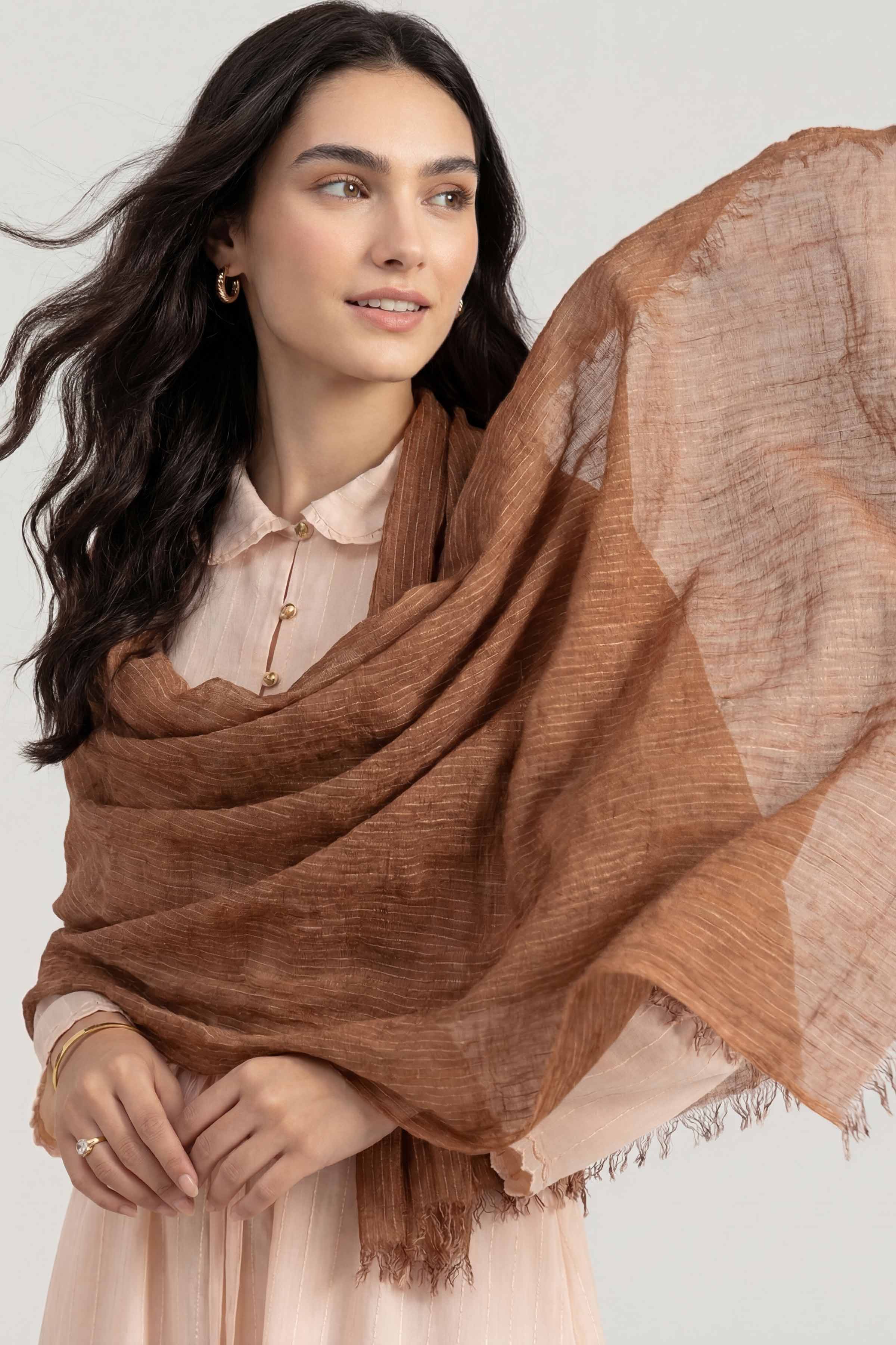 Orange Women Scarf - 447452106