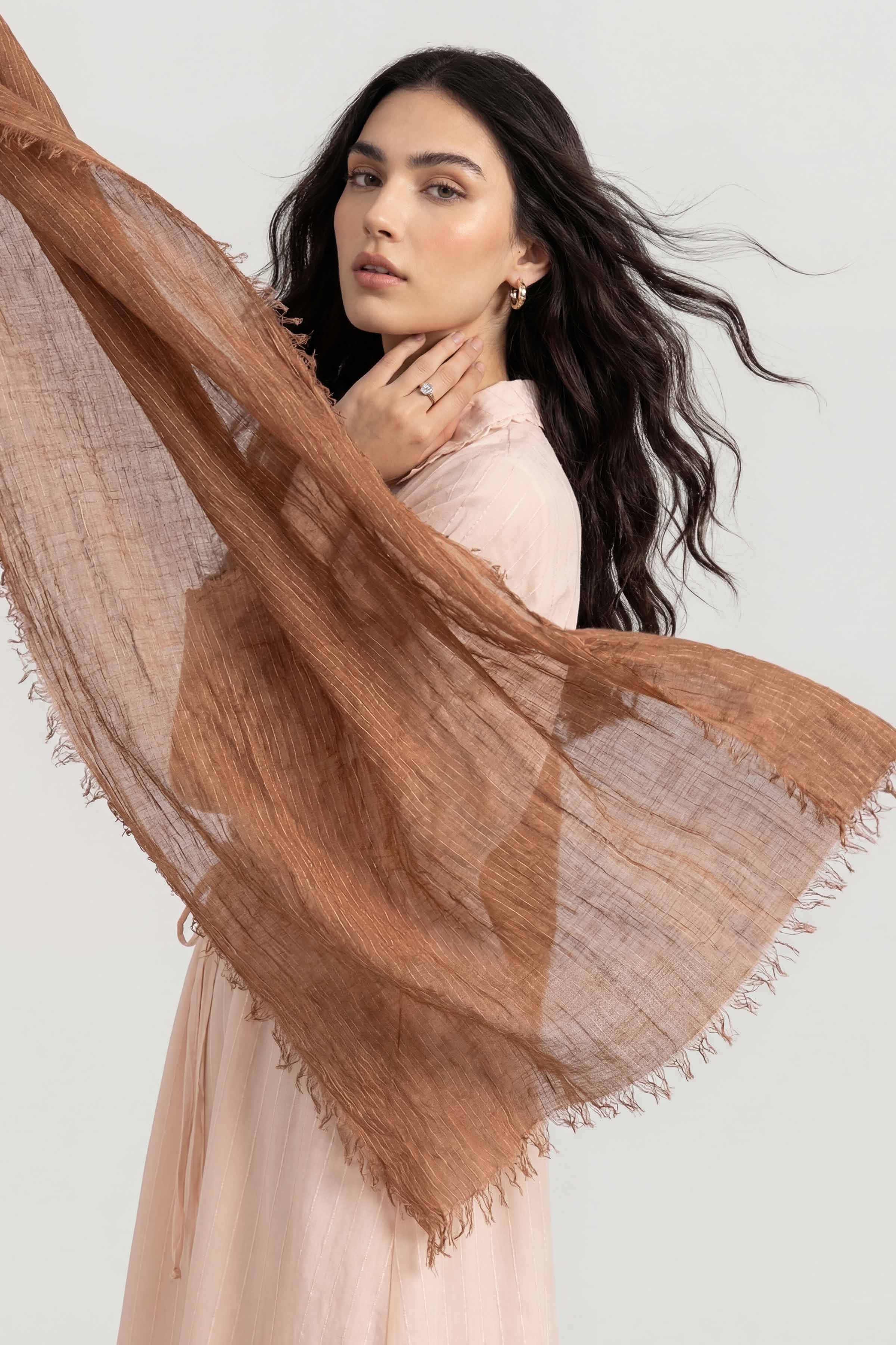 Orange Women Scarf - 447452106