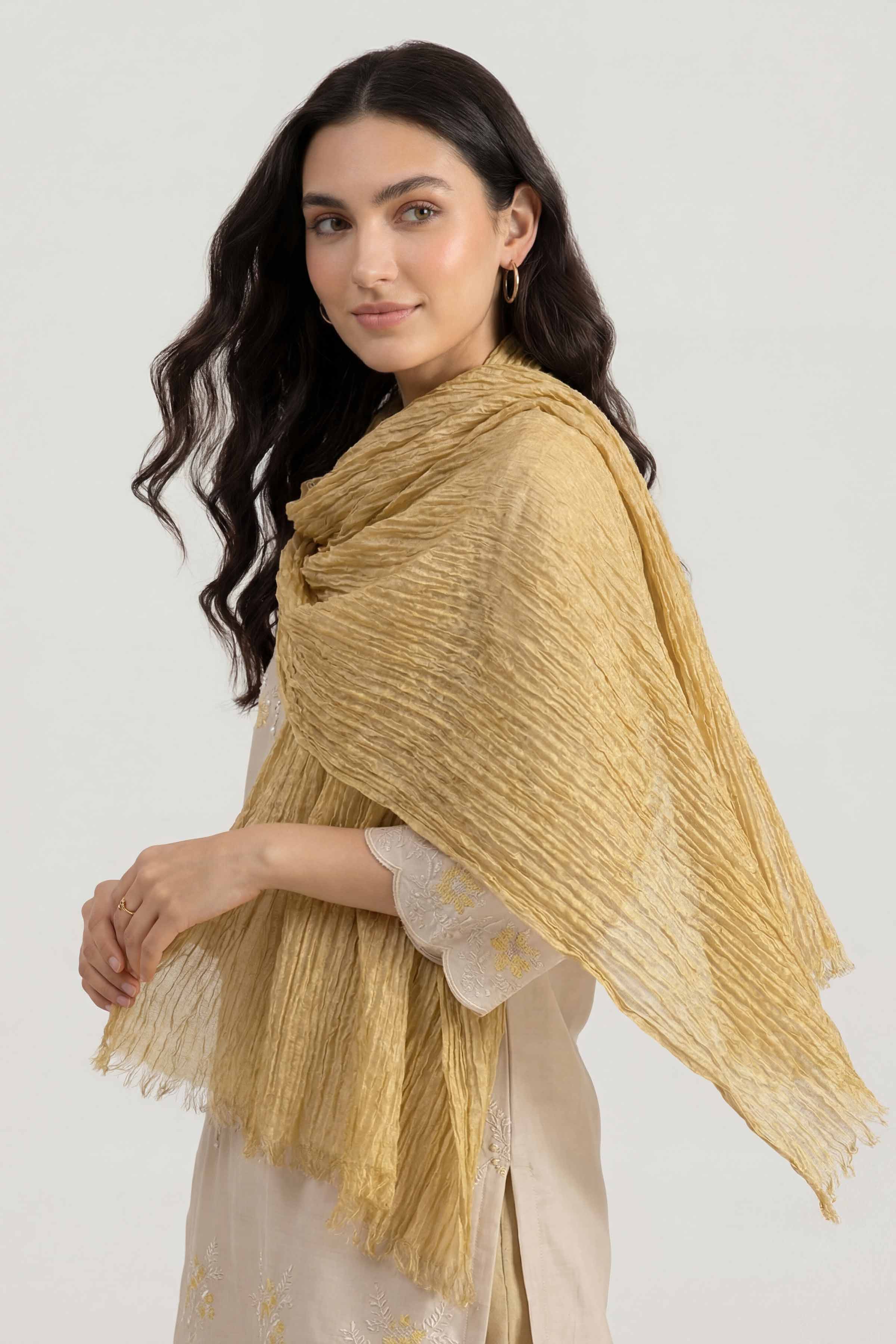 Yellow Women Scarf - 447462102