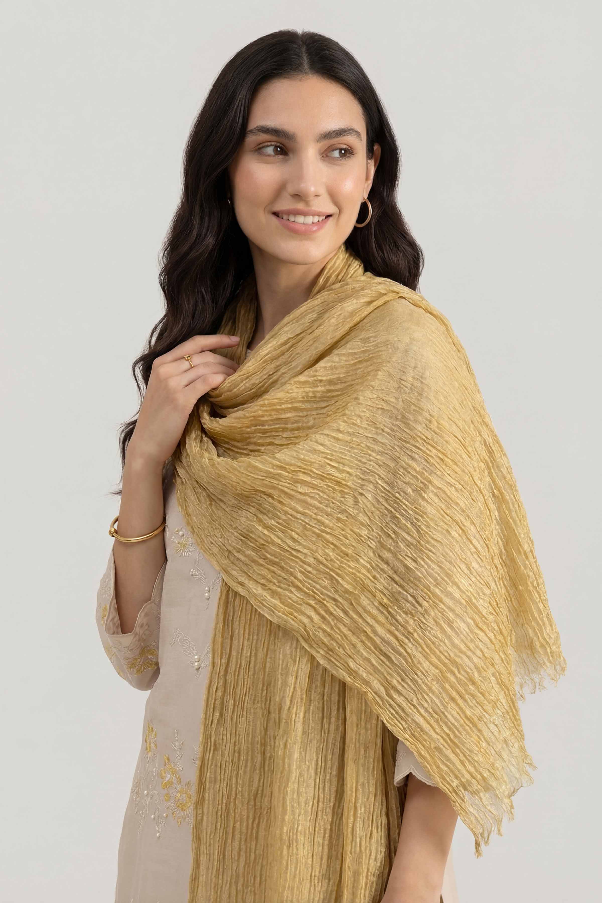 Yellow Women Scarf - 447462102
