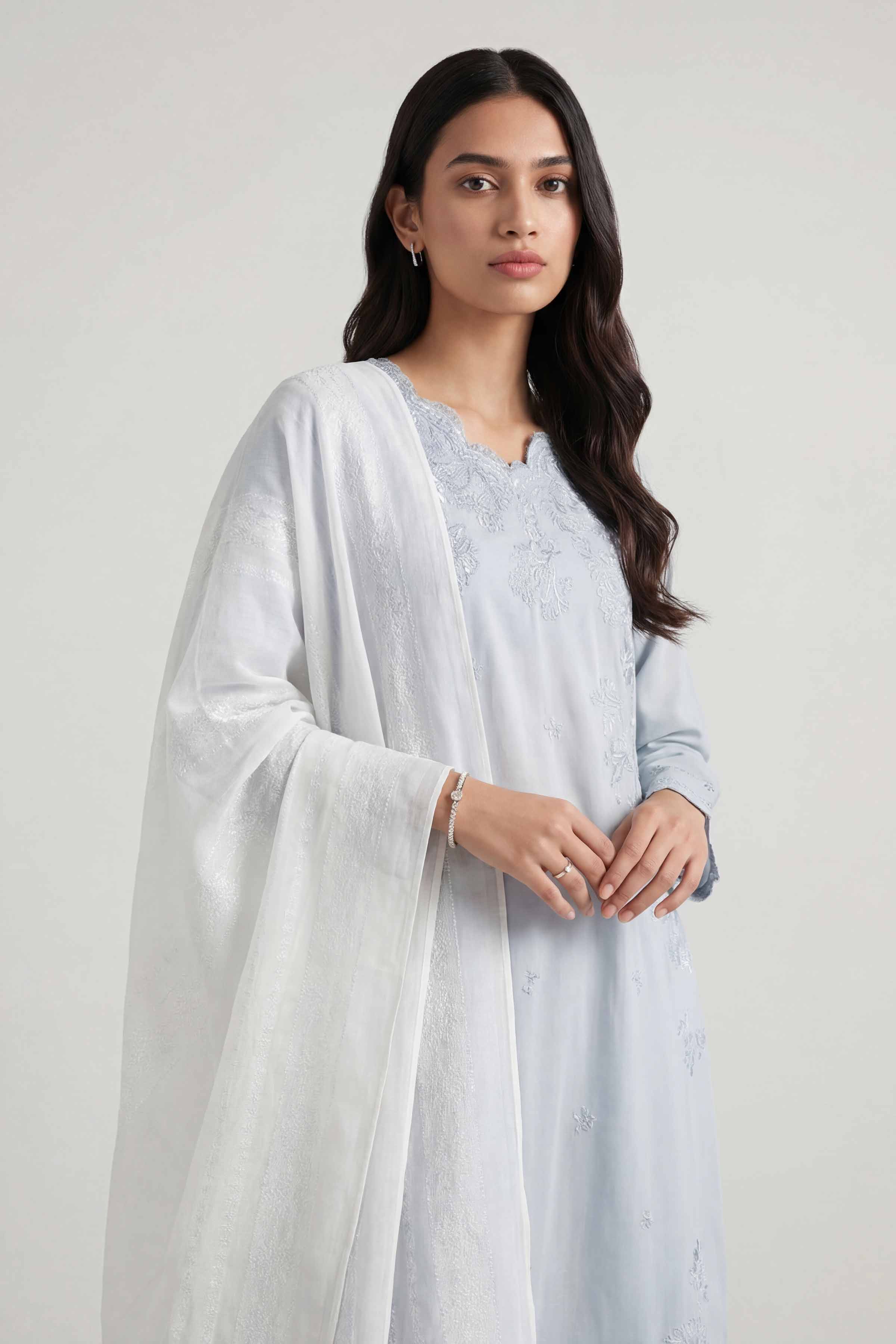 White Women Scarf - 447492112