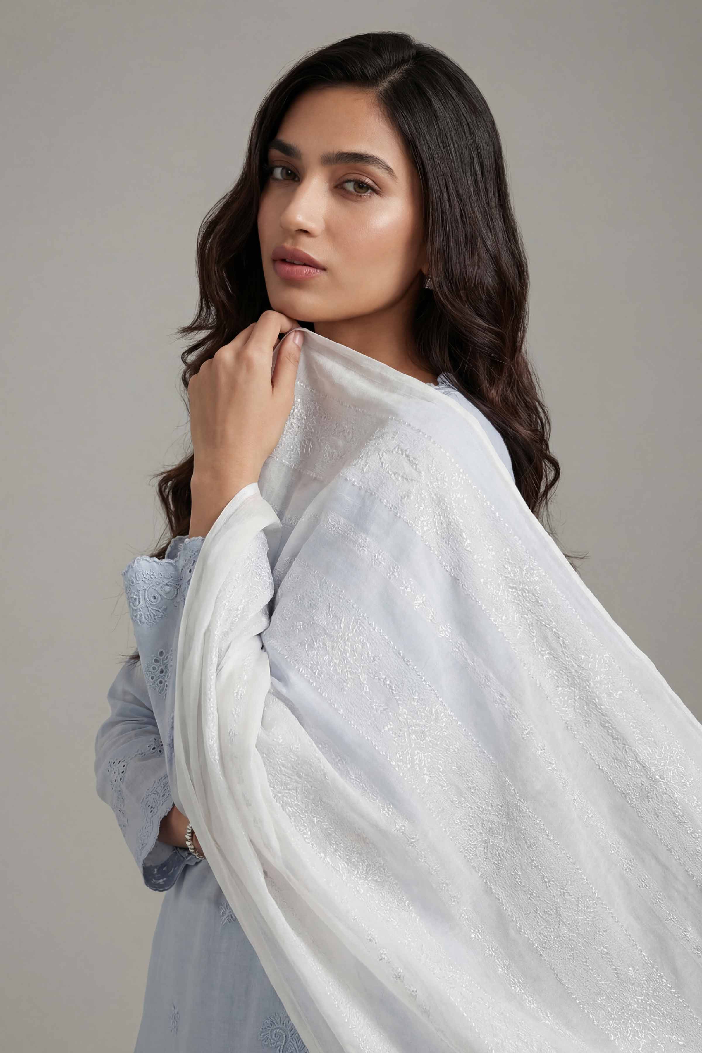 White Women Scarf - 447492112