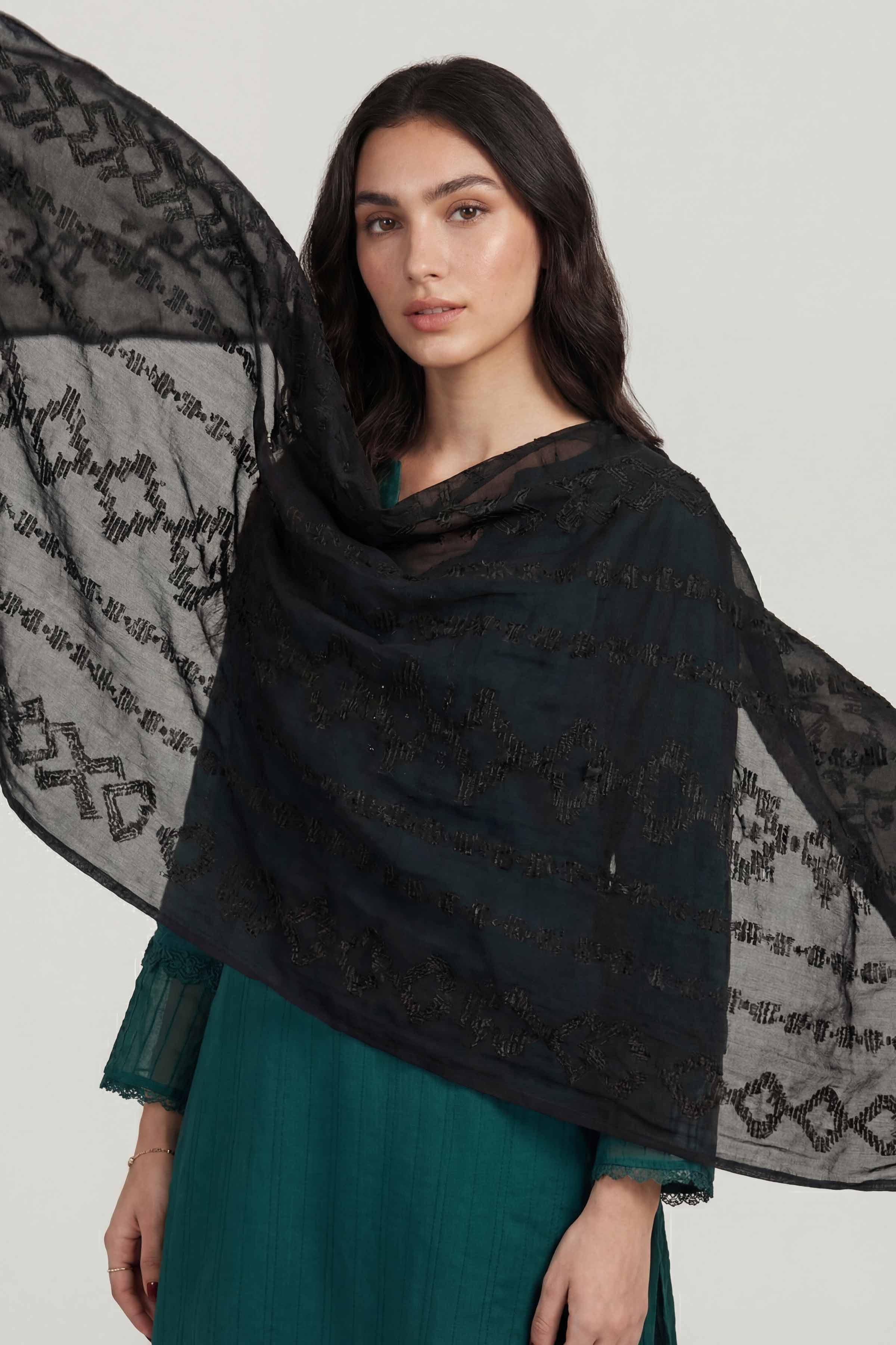Black Women Scarf - 447502103