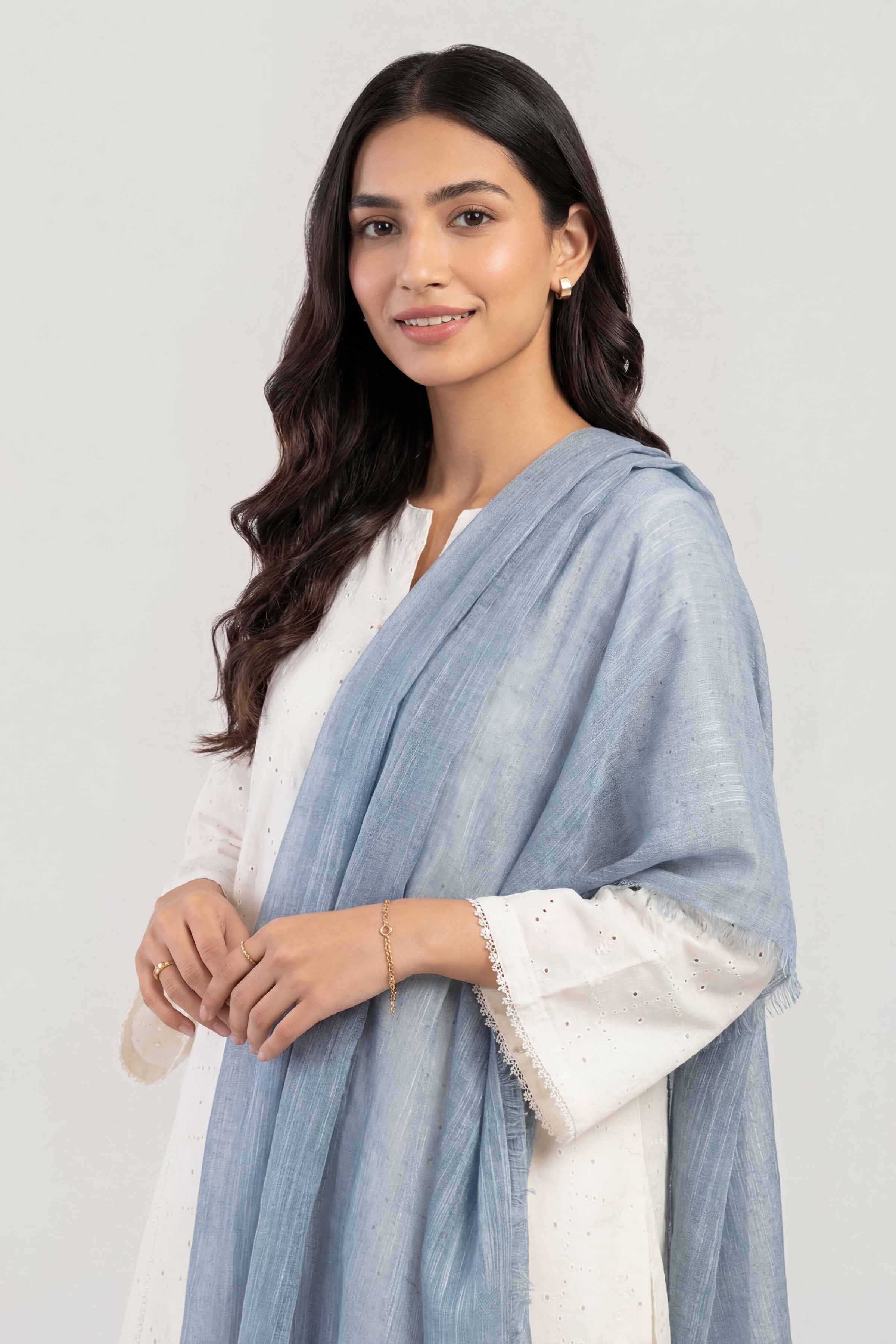 Light Blue Women Scarf - 447522108