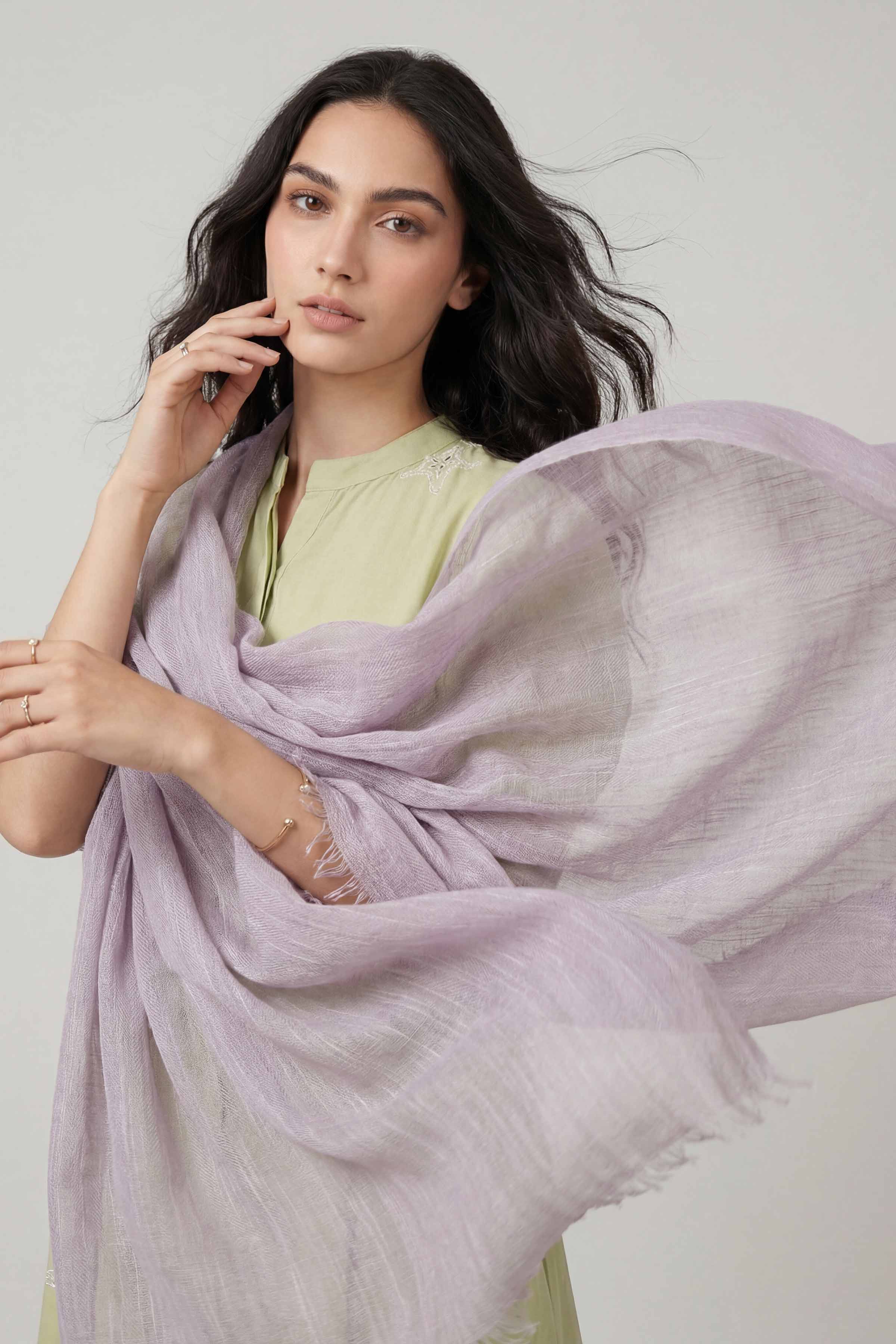 Purple Women Scarf - 447522109