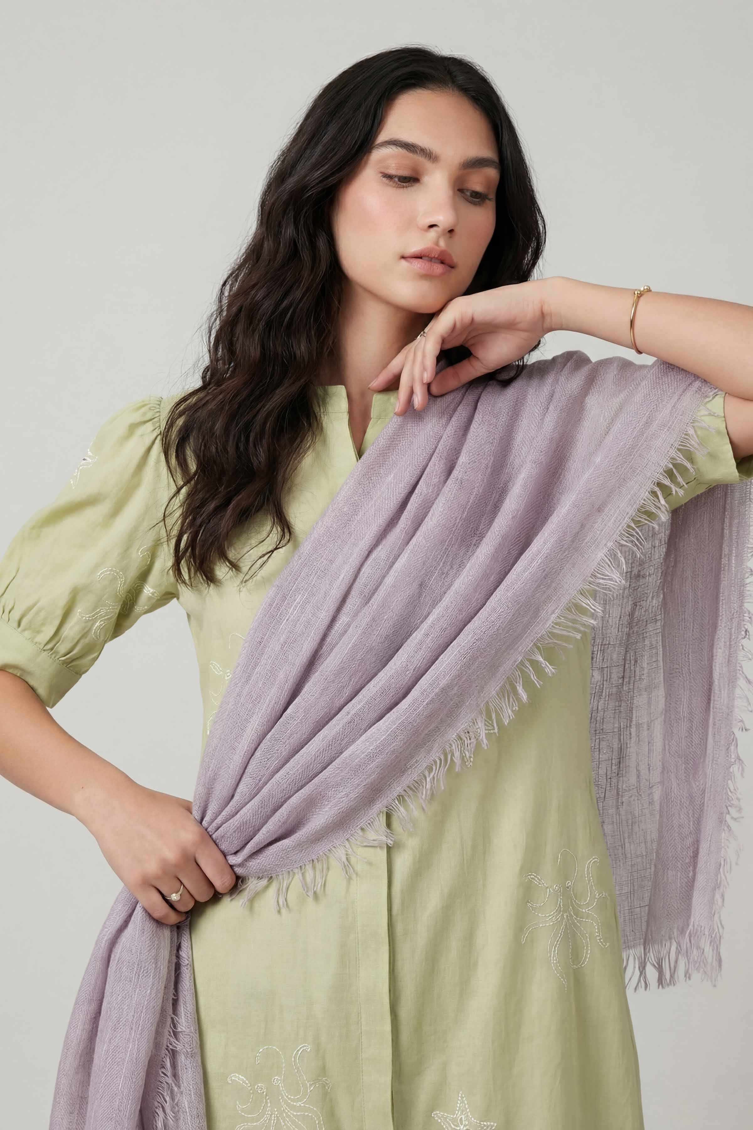 Purple Women Scarf - 447522109