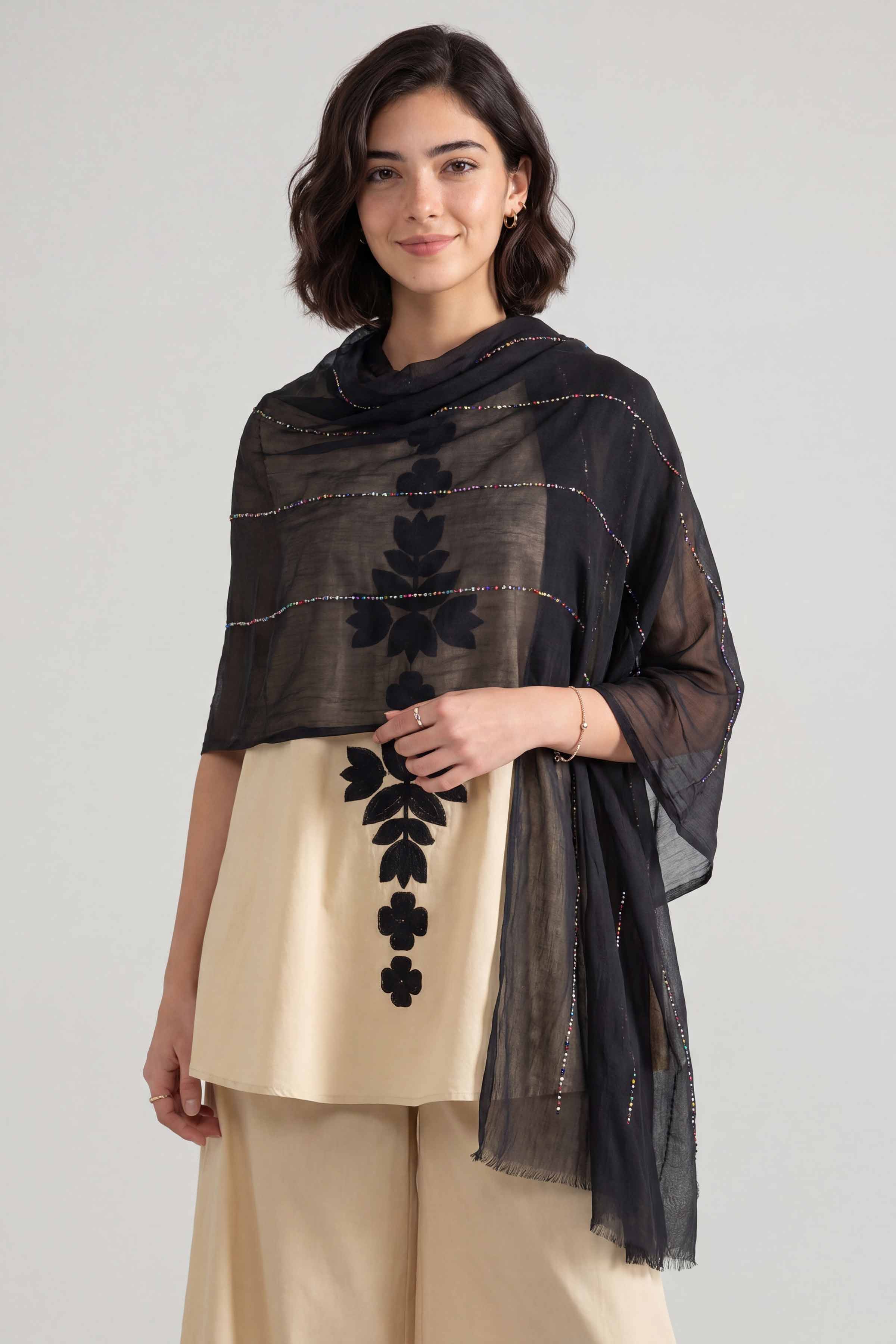 Black Women Scarf - 447532103