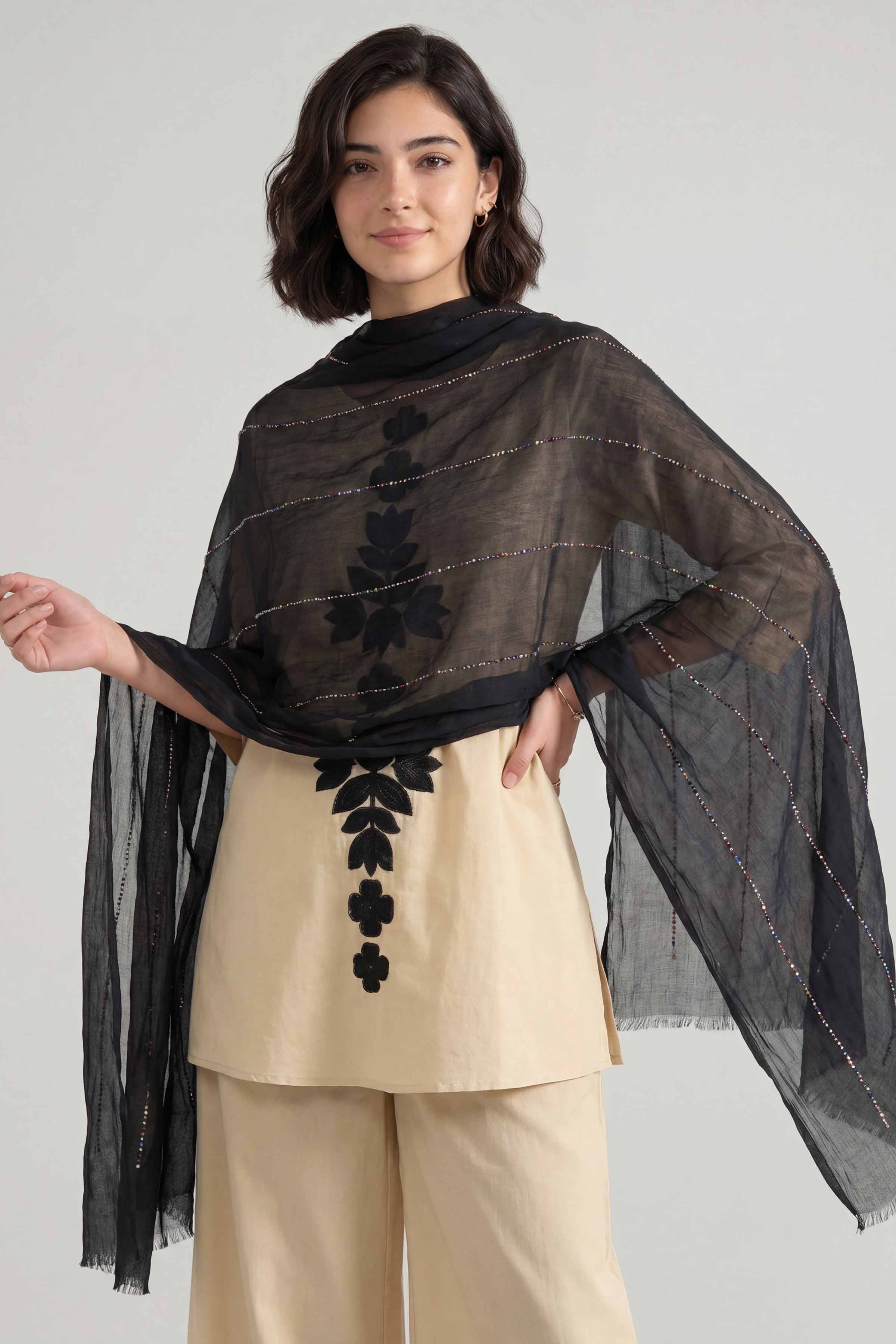 Black Women Scarf - 447532103