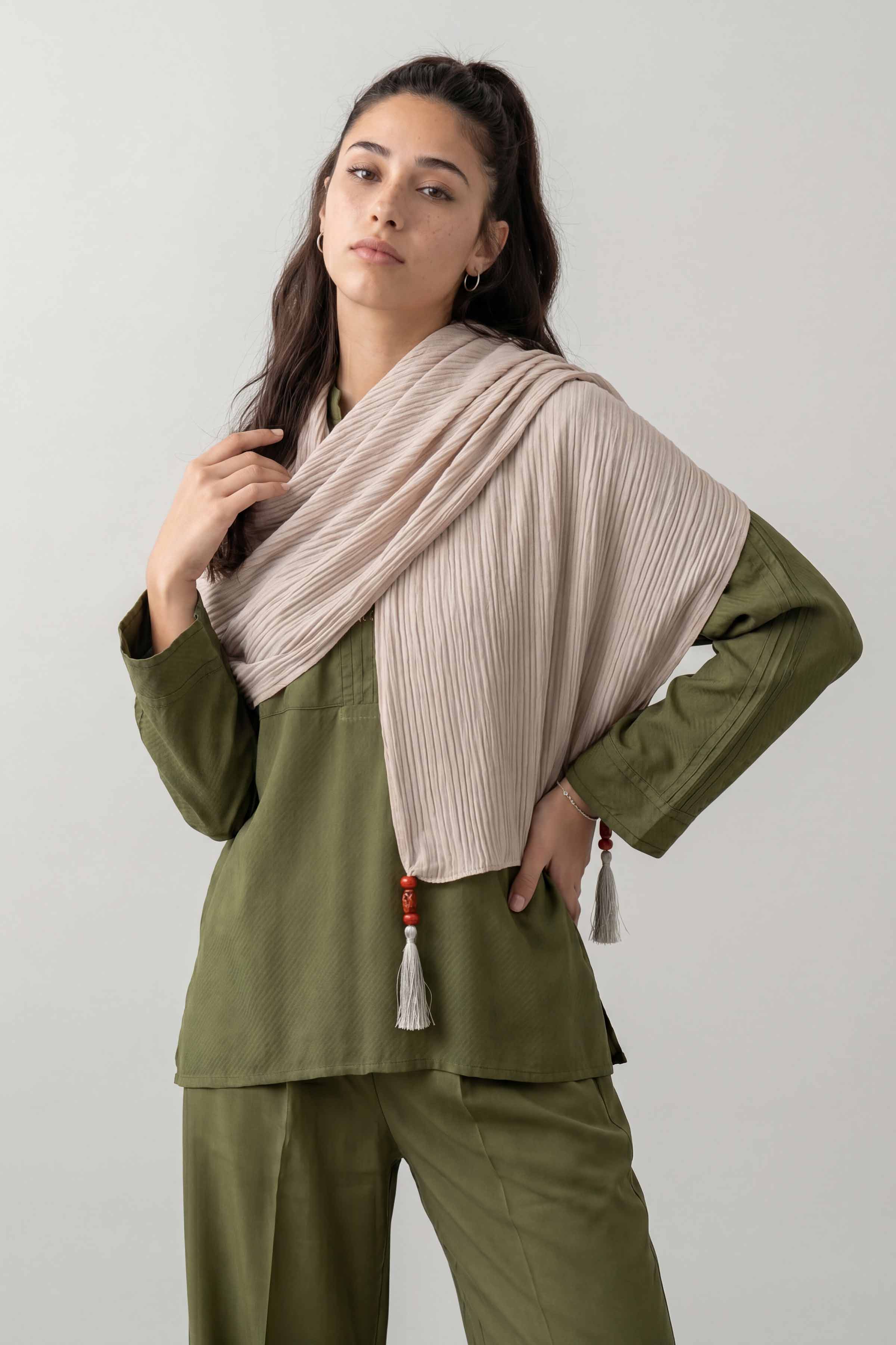 Khaki Women Scarf - 447552130