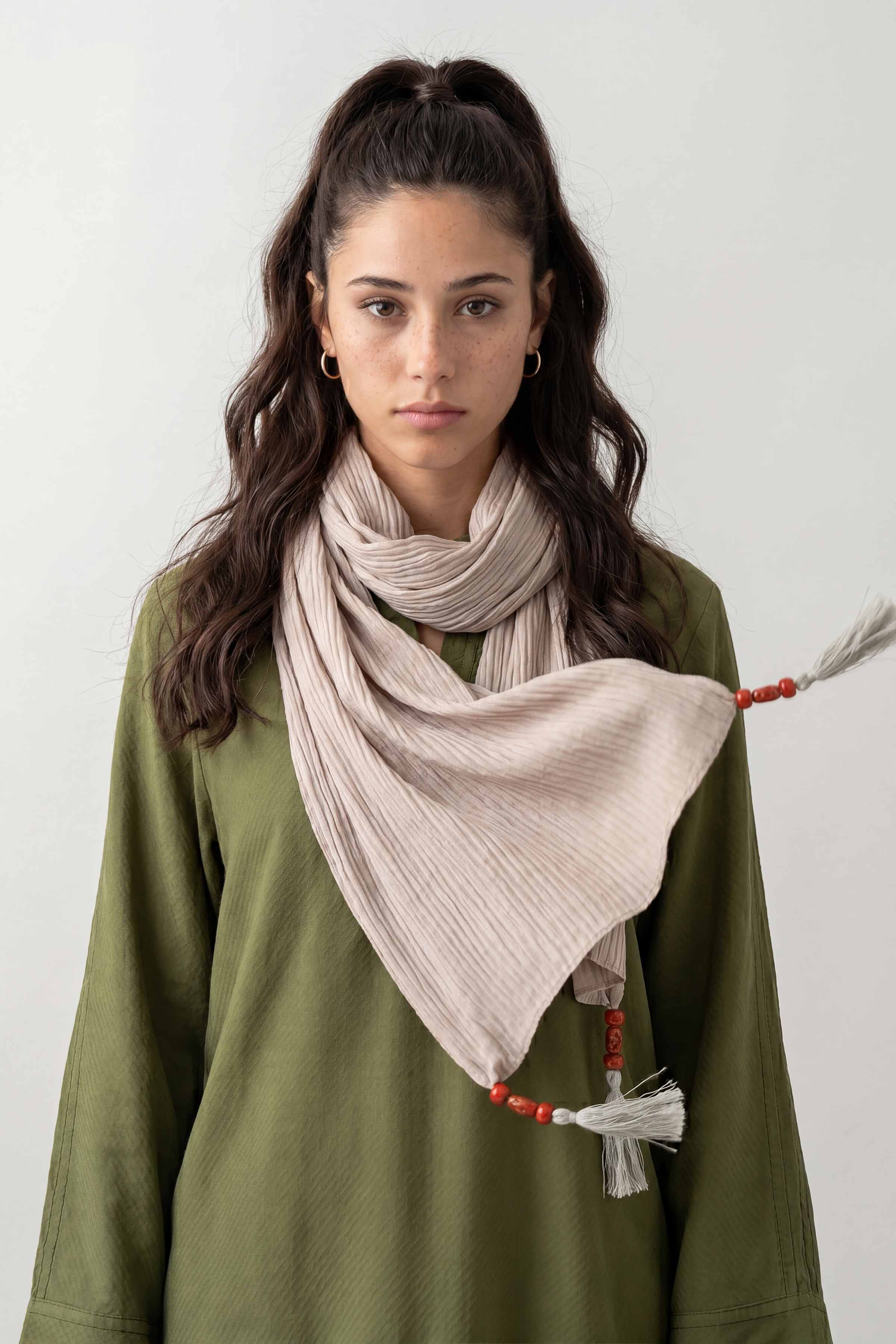 Khaki Women Scarf - 447552130