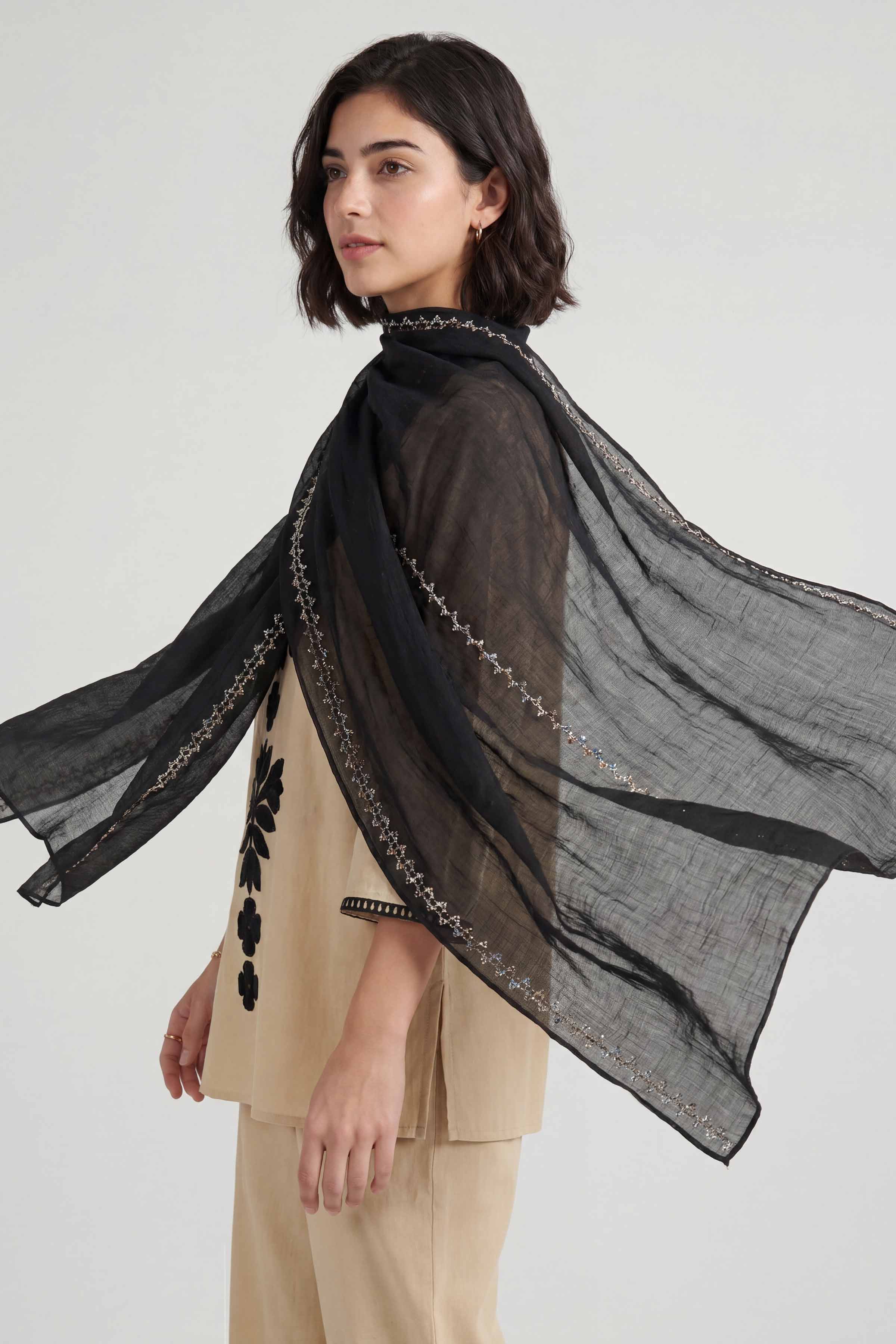Black Women Scarf - 447572103