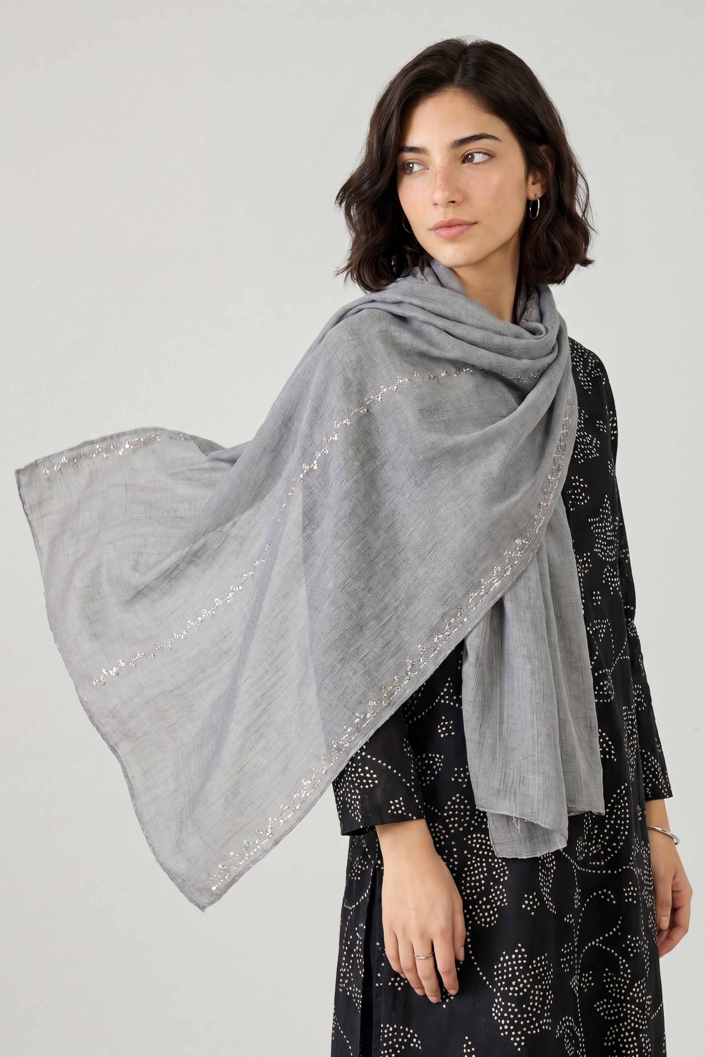 Grey Women Scarf - 447572111