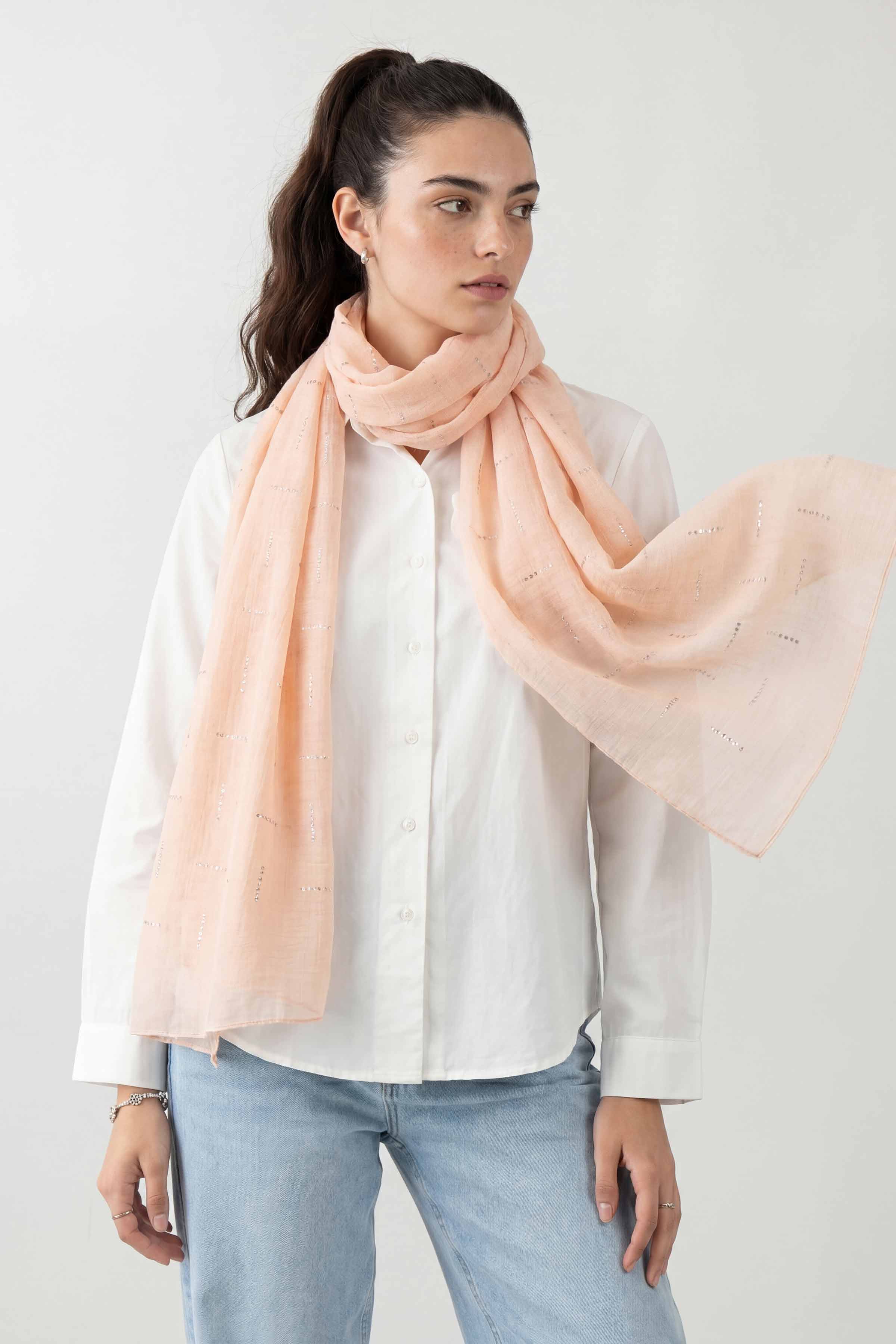 Pink Women Scarf - 447582105