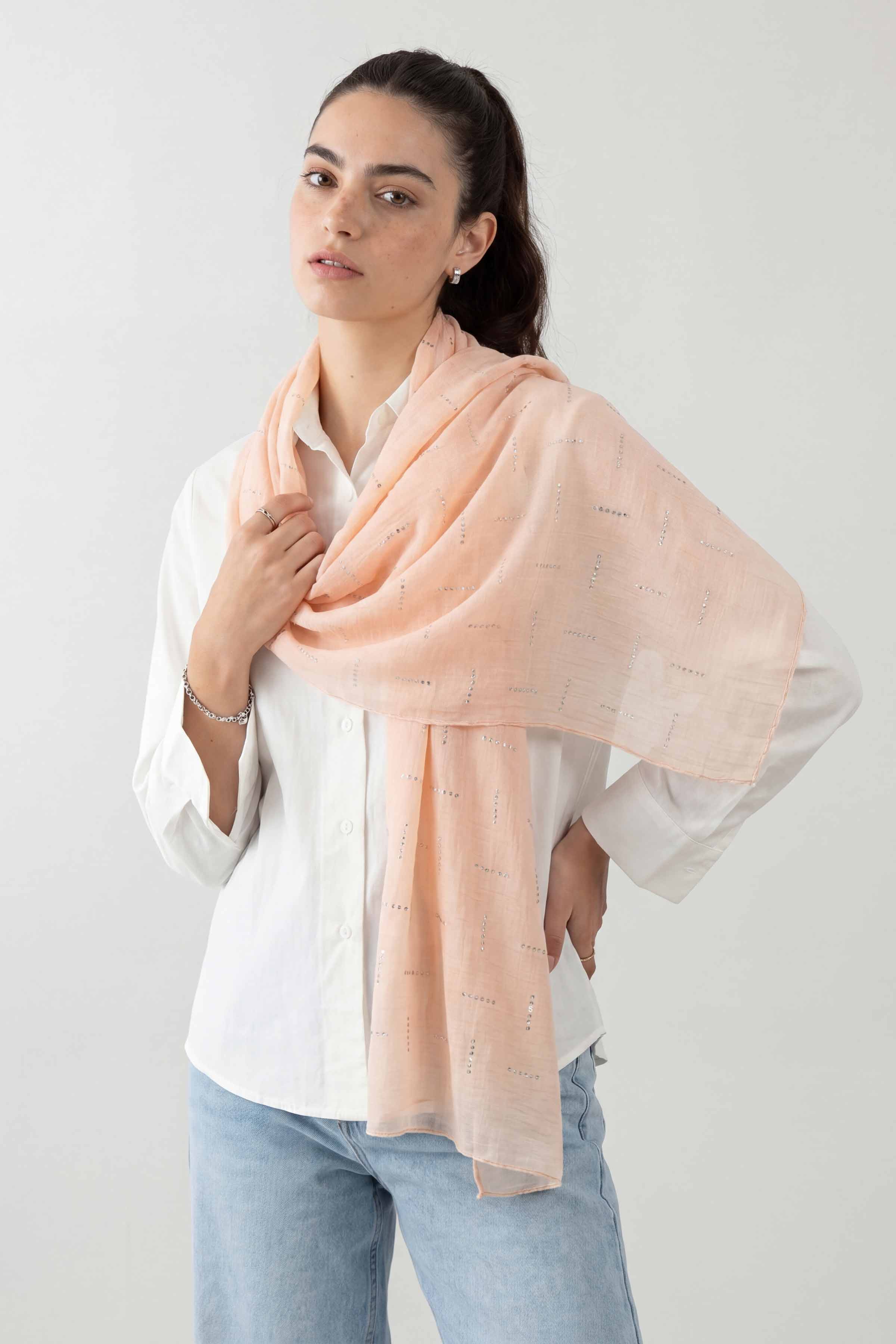 Pink Women Scarf - 447582105